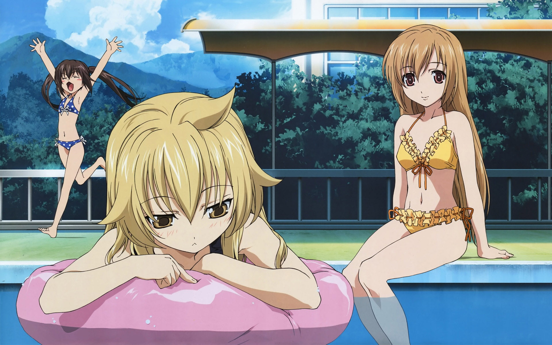 Pool, Anime, Girl, 1080P, Swimming, HD Wallpaper