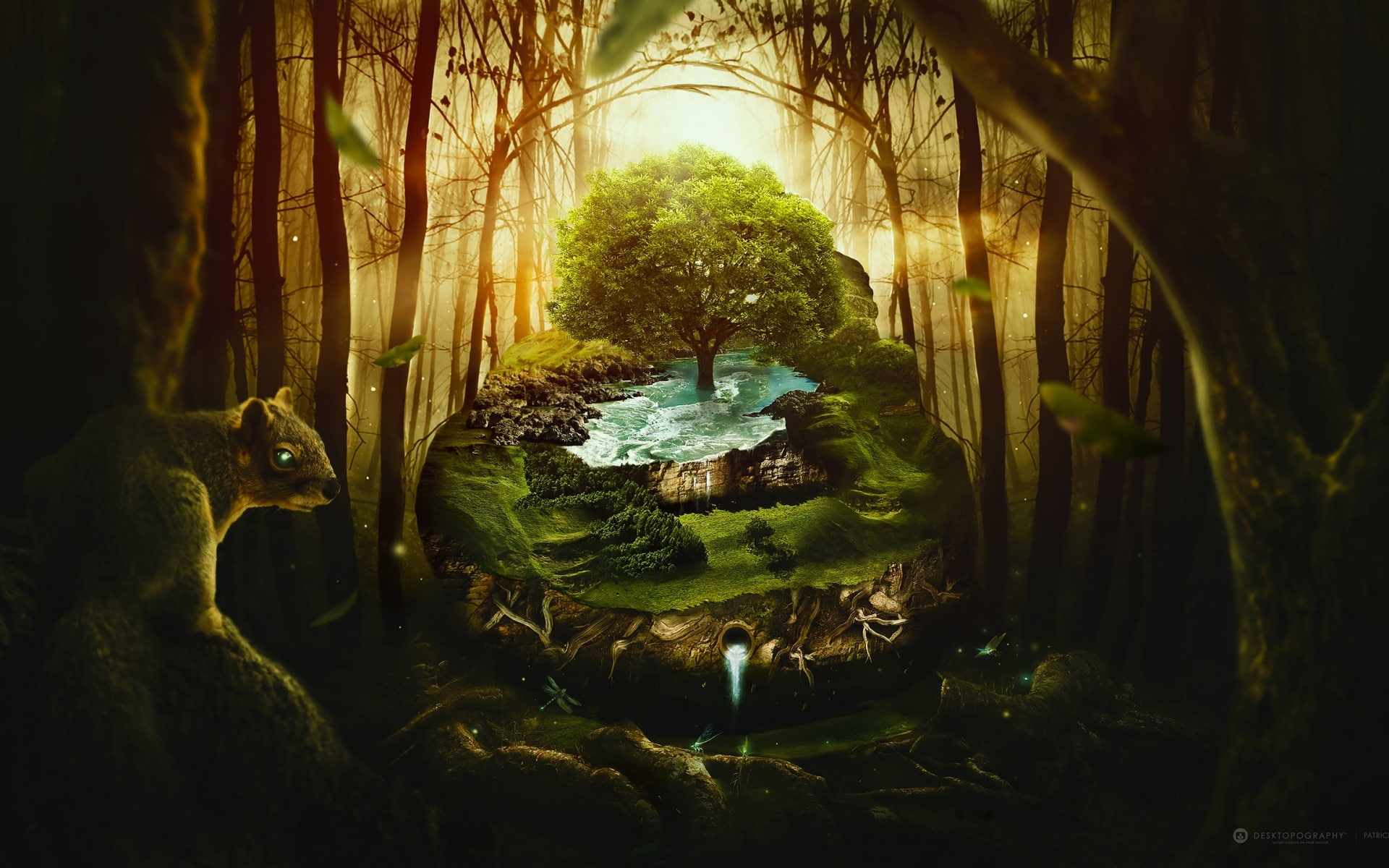 wildlife, 1080P, graphics, jungle, creative and graphics, hd, creative, HD Wallpaper