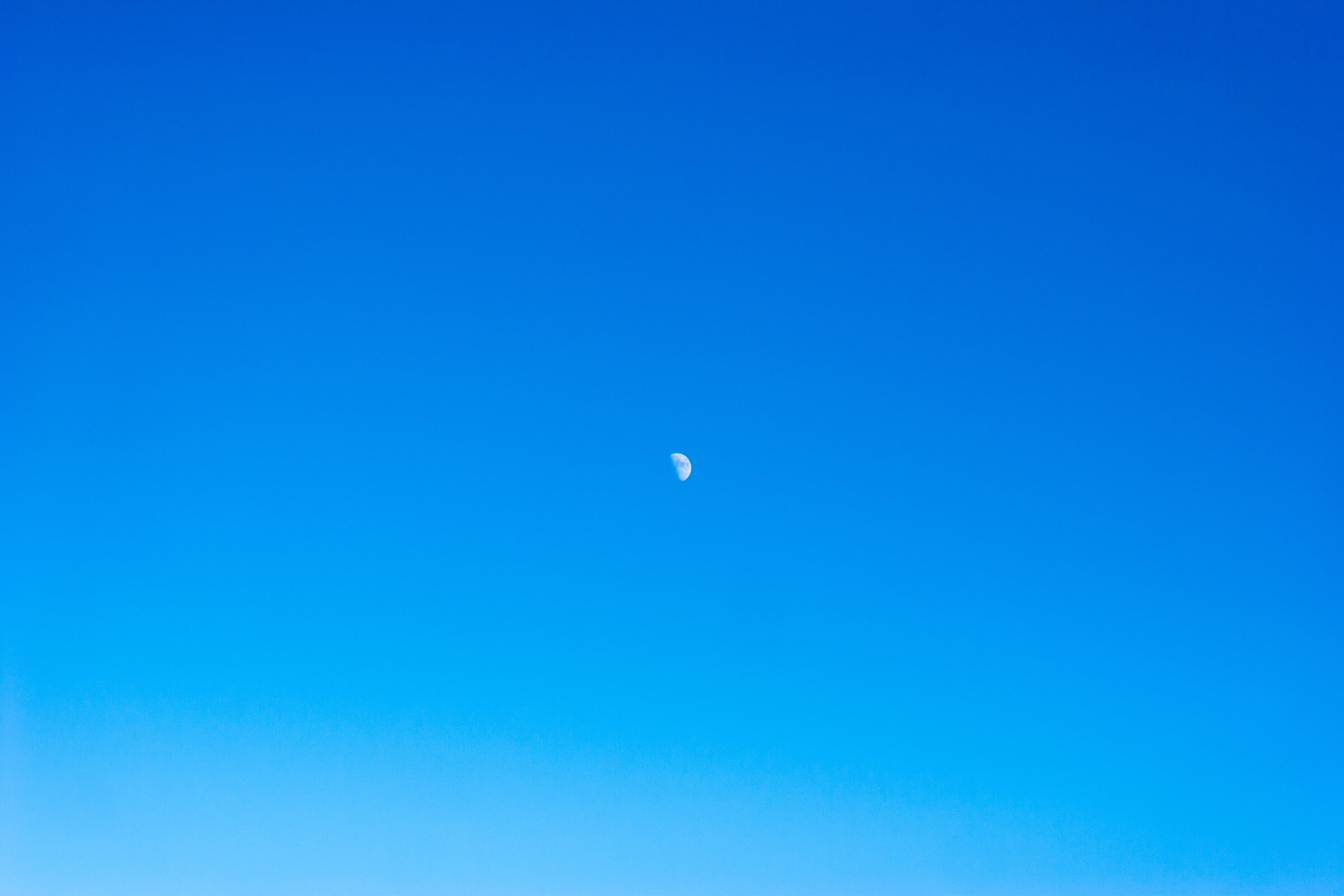 nature, astronomy, winter, clear sky, daytime, crestent, no people, outdoors, cold, tranquil scene, low angle view, space, half moon, idyllic, sky, ireland, HD Wallpaper