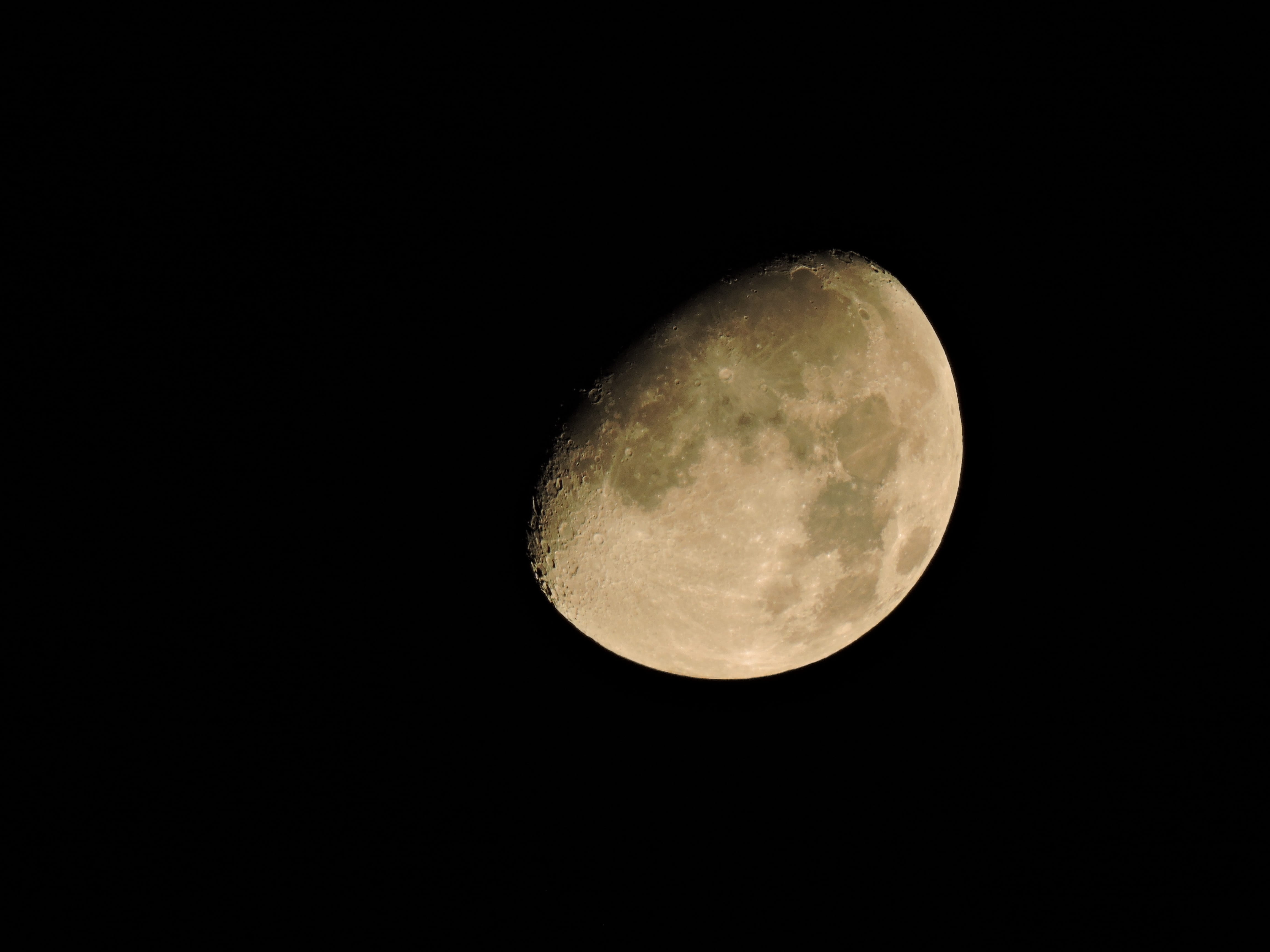 copy space, outdoors, moon, moon surface, tranquil scene, sky, full moon, no people, idyllic, three quarter moon, space and astronomy, black background, HD Wallpaper