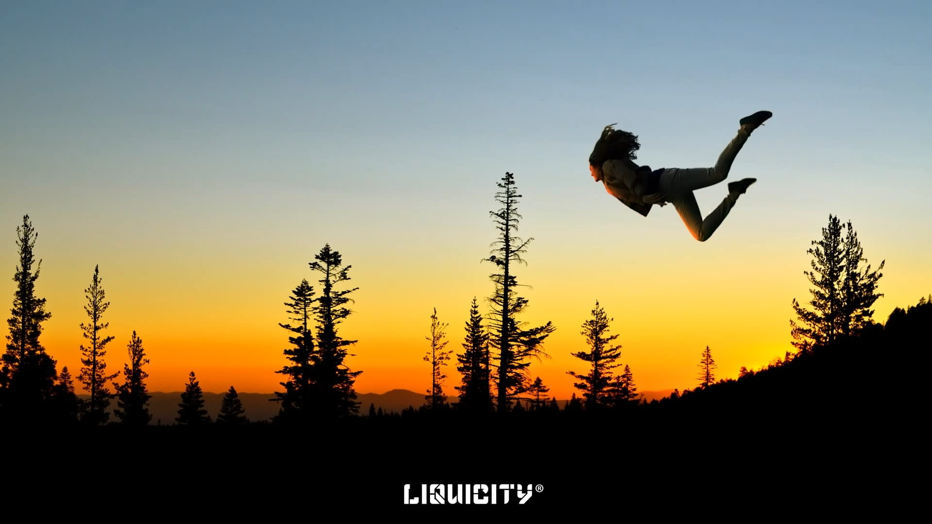 outdoors, nature, photo, jump, one person, sport, plant, Liquicity, sky, clear sky, full length, sunset, men, real people, motion, silhouette, human arm, HD Wallpaper