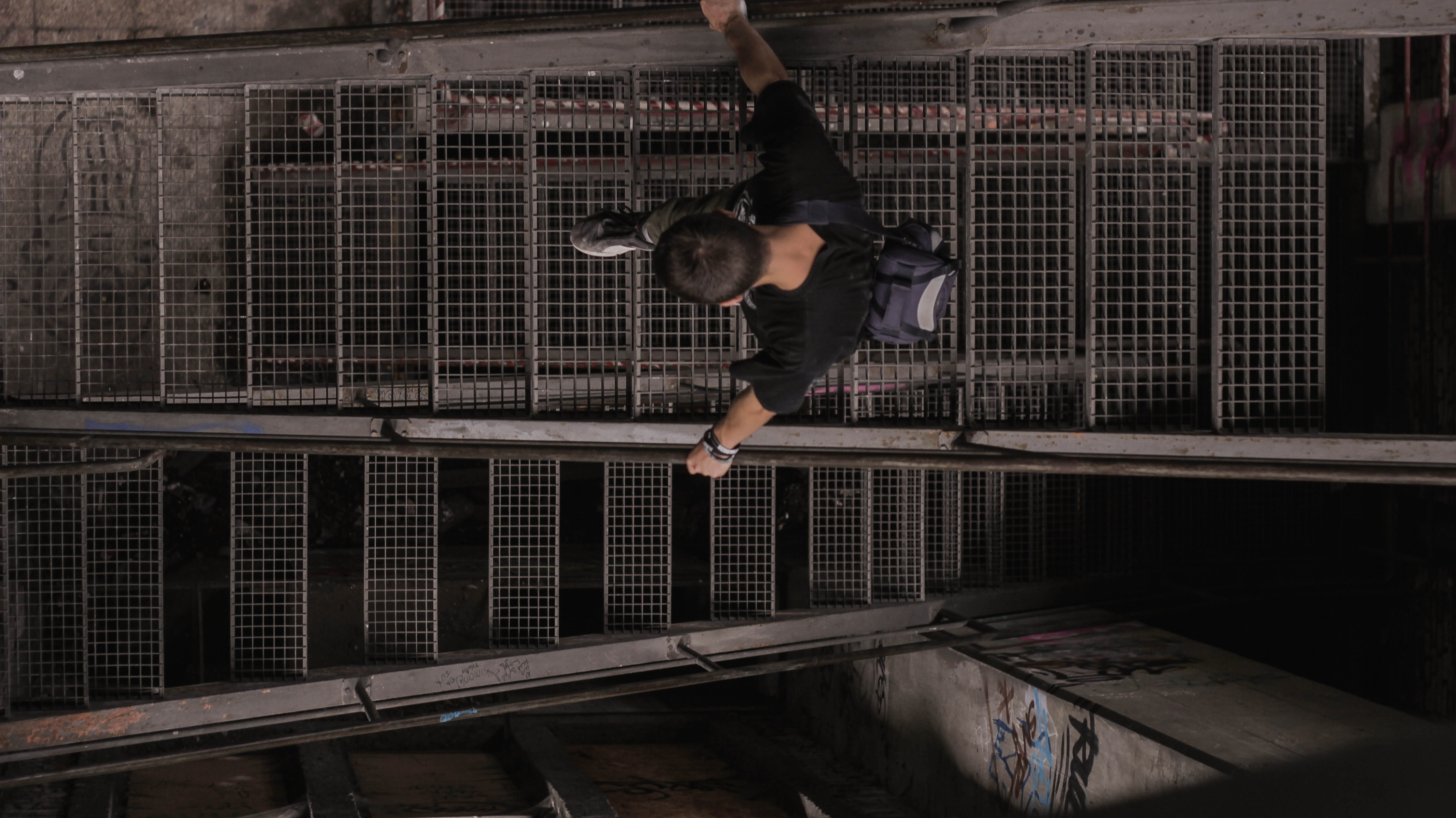 sport, industrial, young adult, day, human arm, vitality, man, coming, downstairs, handstand, agility, male, leisure activity, jumping, effort, men, 5K, HD Wallpaper