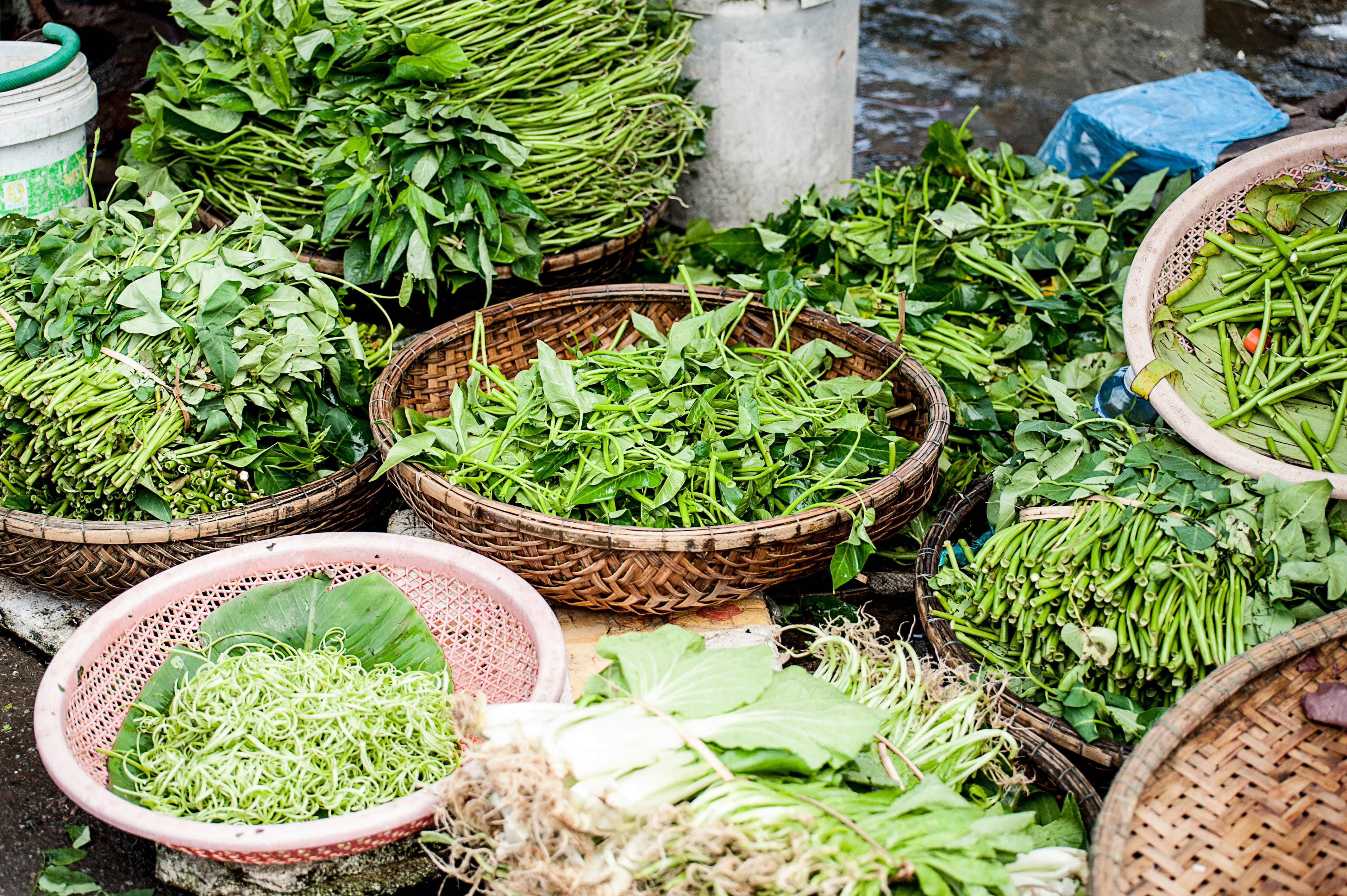high angle view, ingredients, wellbeing, agriculture, bonanza, healthy eating, wicker, growth, food, large group of objects, nature, 4K, basket, asian, HD Wallpaper