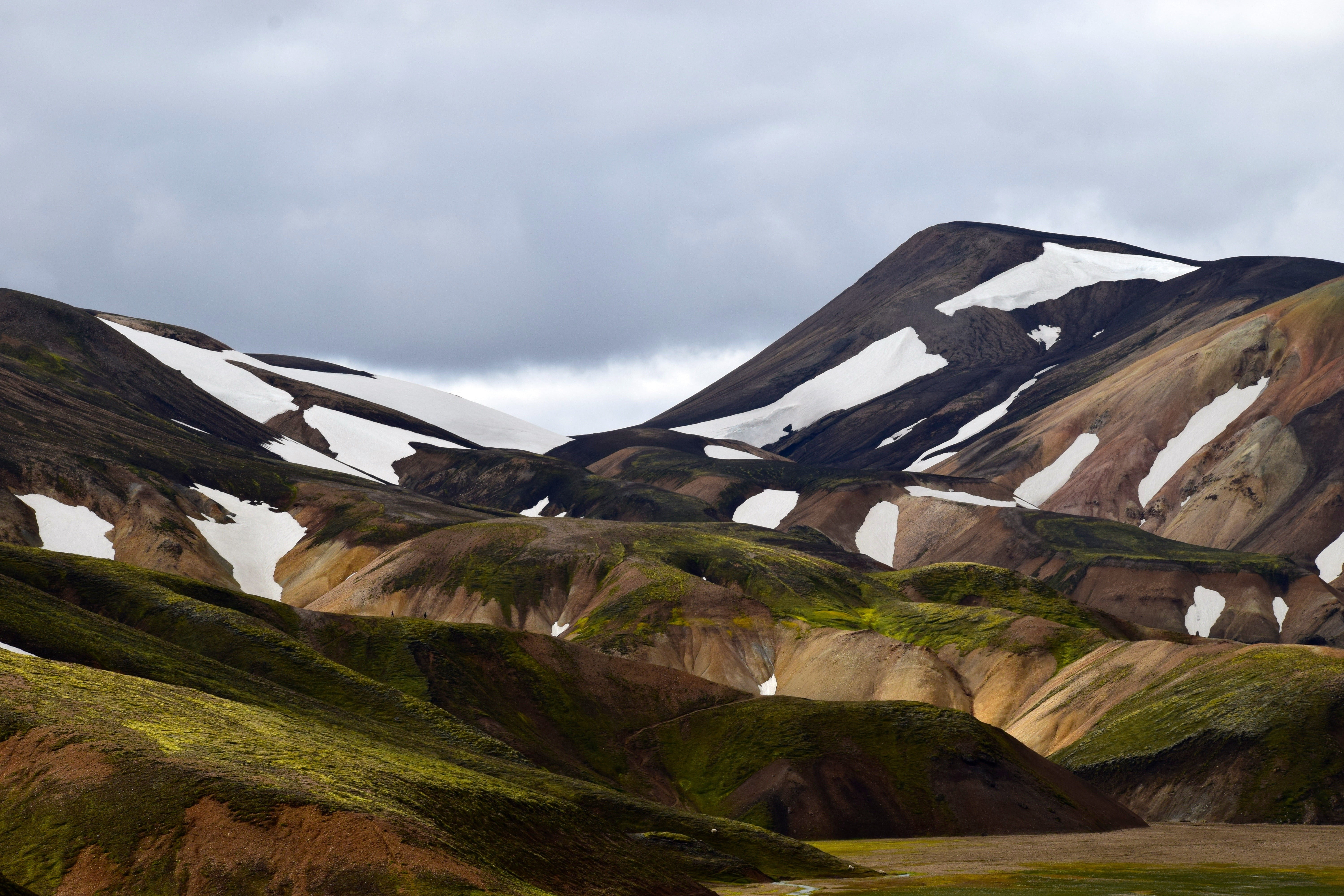 mountain, rock, plant, scenics - nature, environment, low angle view, Iceland, beauty in nature, no people, sky, tranquility, mountains, landscape, day, HD Wallpaper