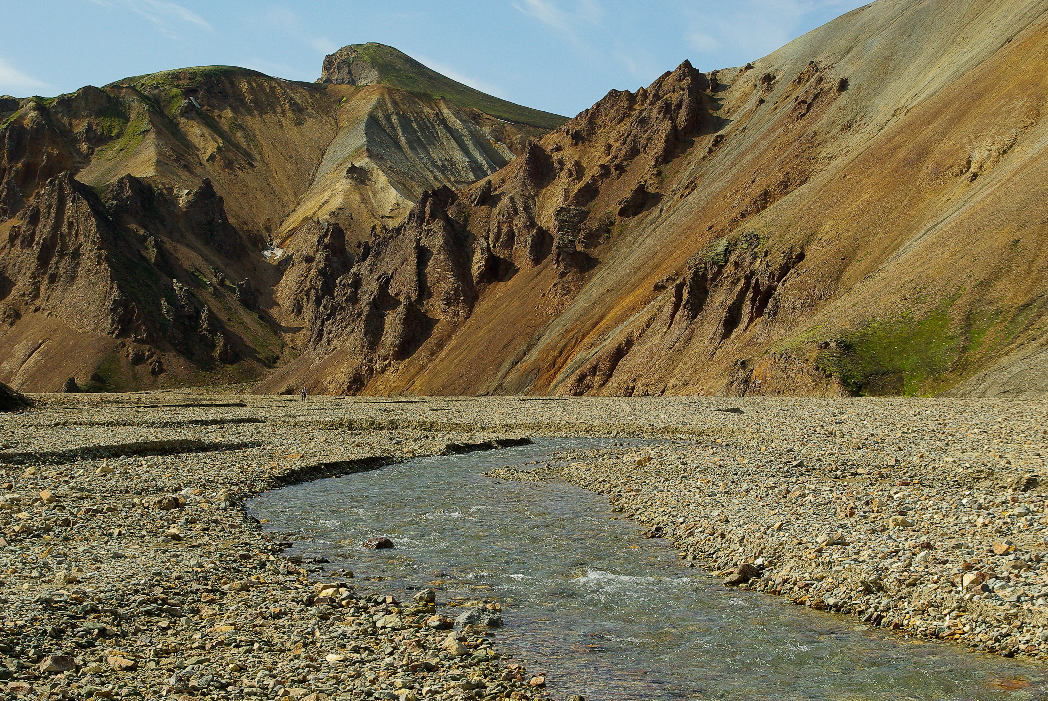 scenics - nature, torrent, outdoors, eroded, nature, landscape, sky, arid climate, 2K, tranquil scene, environment, iceland, tranquility, land, trekking, HD Wallpaper