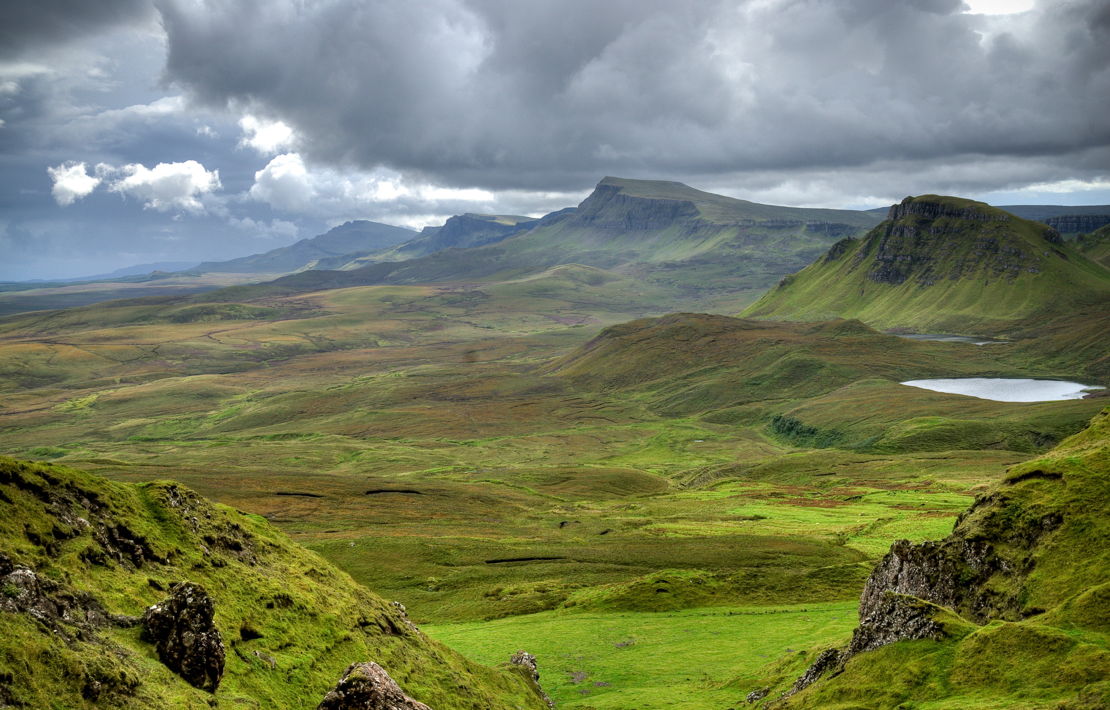 volcanic Landscape, 2K, day, nature, travel, hiking, Meadows, scenics - nature, no People, Mountains, valley, meadow, tranquil scene, mountain, green, HD Wallpaper