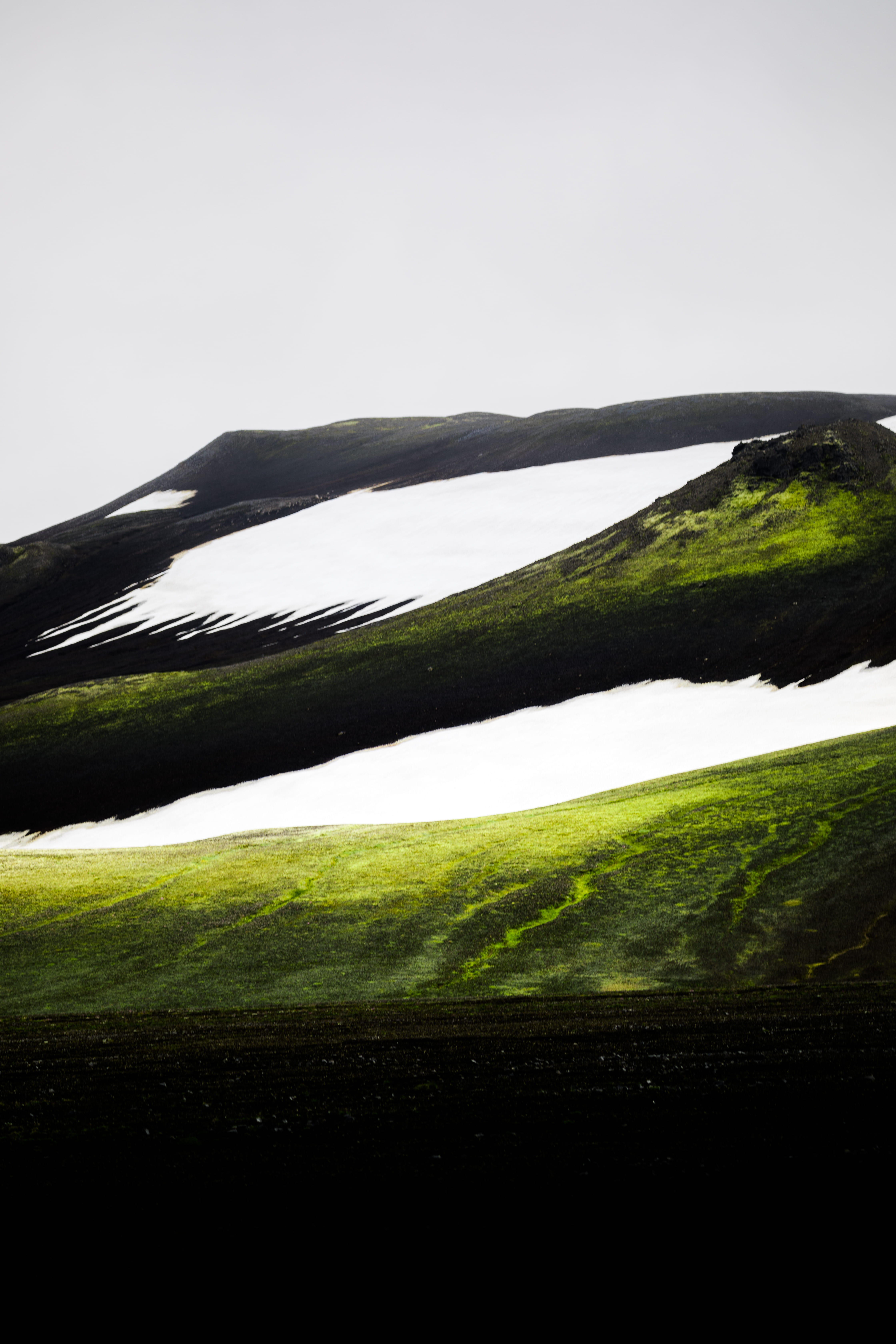 landmannalaugar, sky, tranquil scene, grassland, plant, copy space, produce, range, scenics - nature, non-urban scene, flora, beauty in nature, mountain, Phone HD Wallpaper