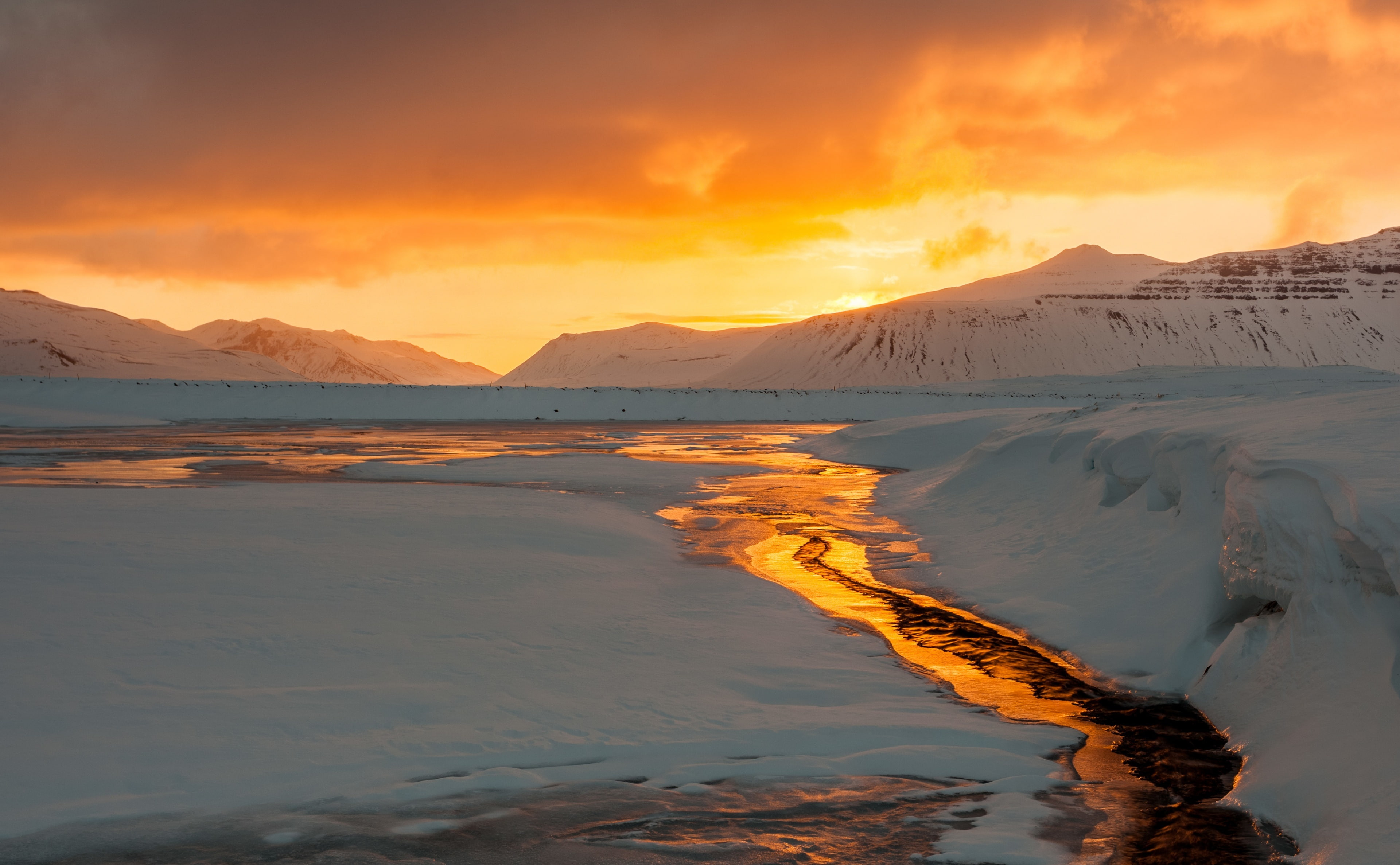 Landscape, non-urban scene, no people, sunset, Snaefellsnes, Water, Reflection, Beautiful, cloud - sky, snowcapped mountain, environment, Amazing, Mountains, HD Wallpaper