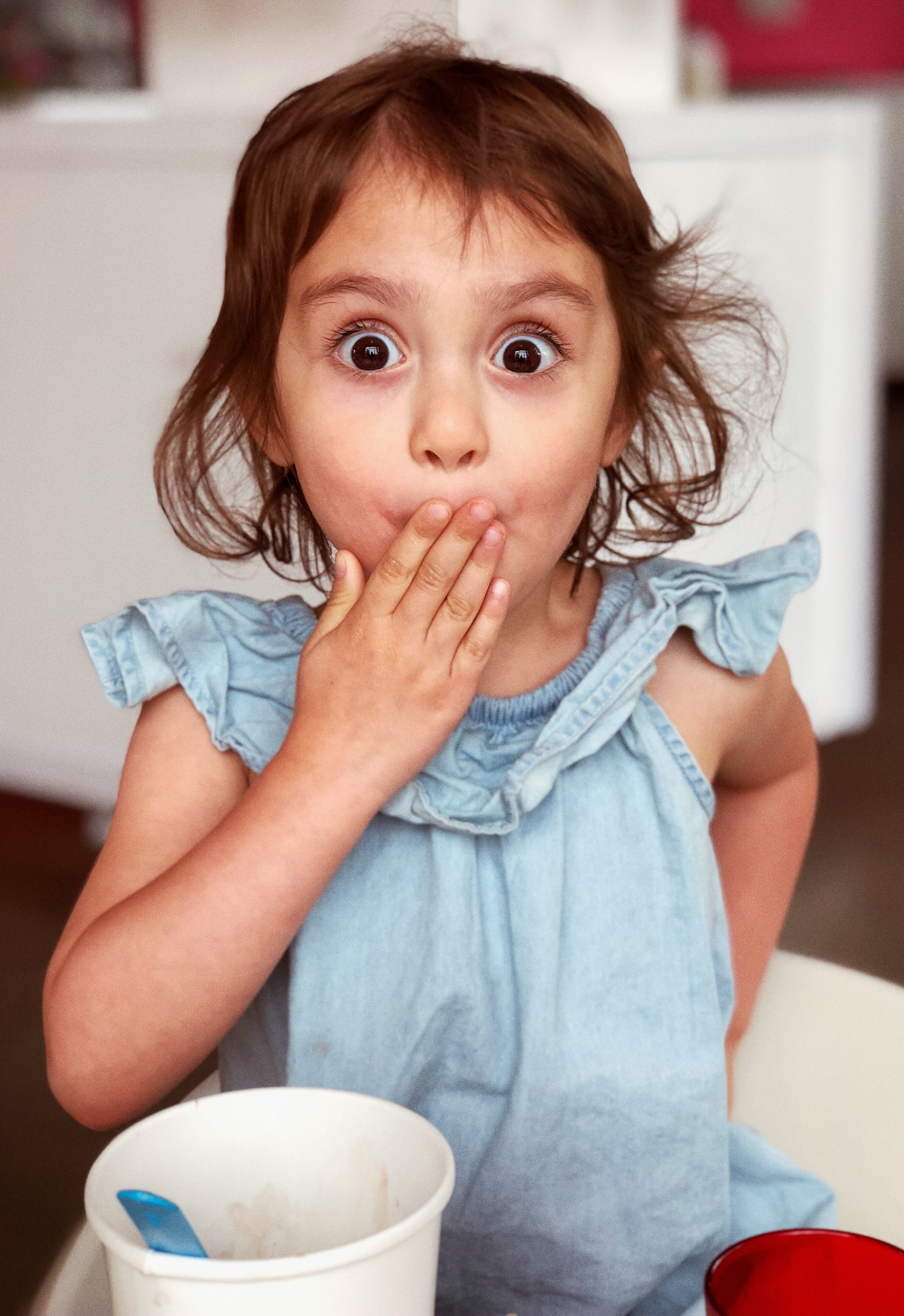 real people, pose, emotion, toddler, human, united states, one person, 937 nw newport ave, ice cream, cute, surprise, 4K, child, shock, bend, women, leisure activity, Phone HD Wallpaper