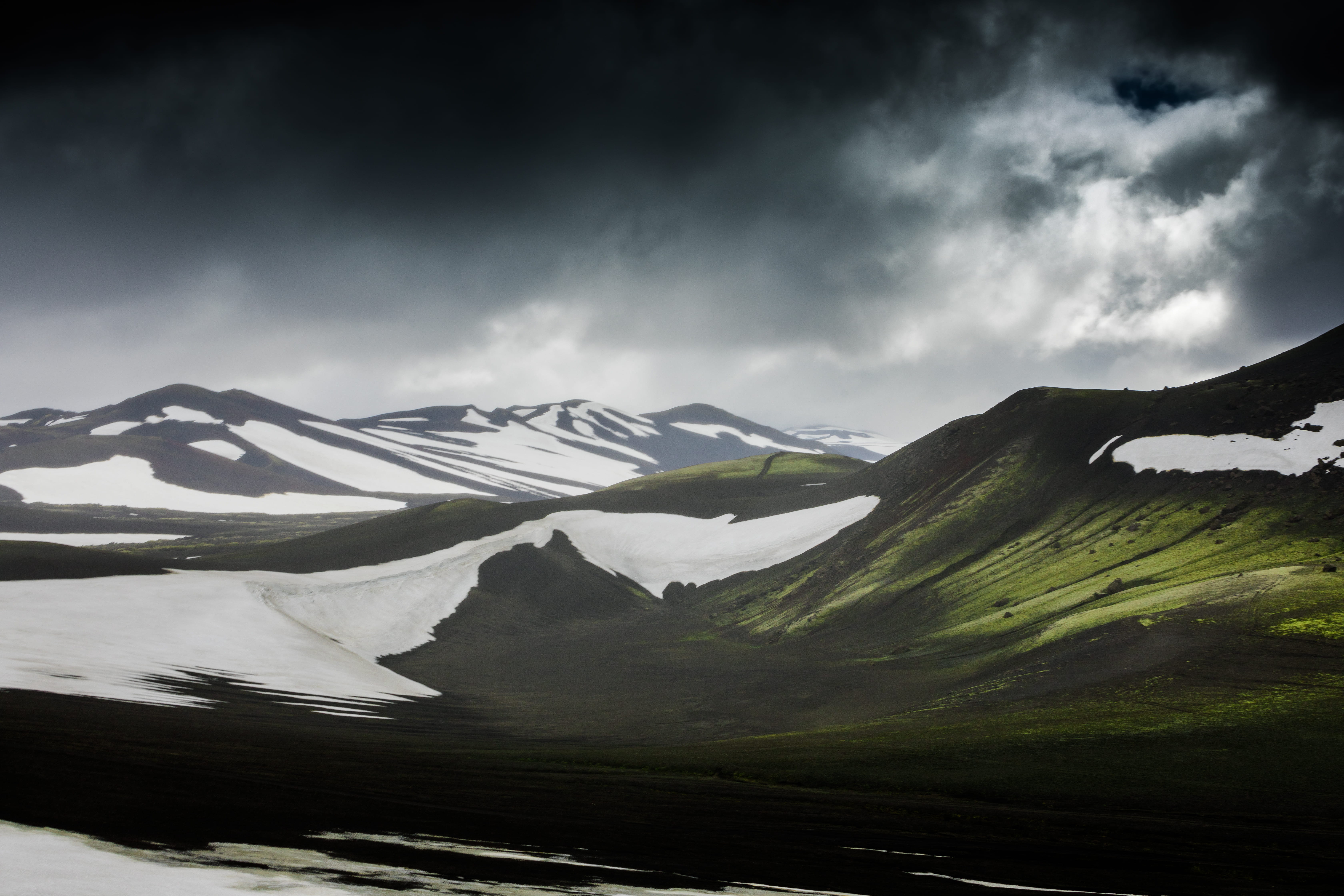 mist, travel, hill, sky, illustration, cloud - Sky, nature, summer, ice, winter, snow, path, 5K, mountain, stormy, fog, hillside, beauty In Nature, HD Wallpaper