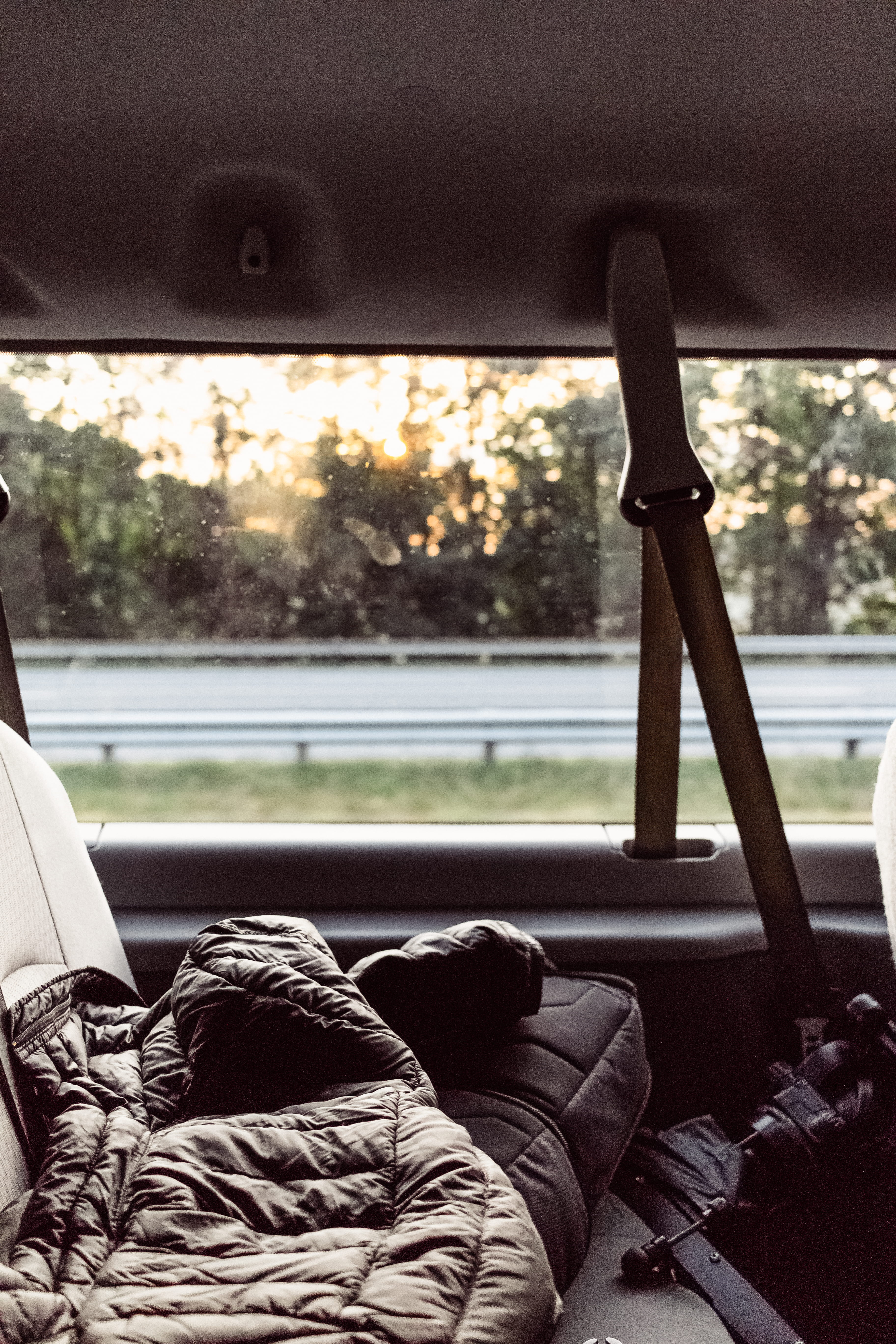 jacket, 5K, outdoors, highway, traveling, comfortable, road trip, bed, moody, dark, moment, #vibe, tree, road, car interior, bedroom, travel, early, #film, Phone HD Wallpaper