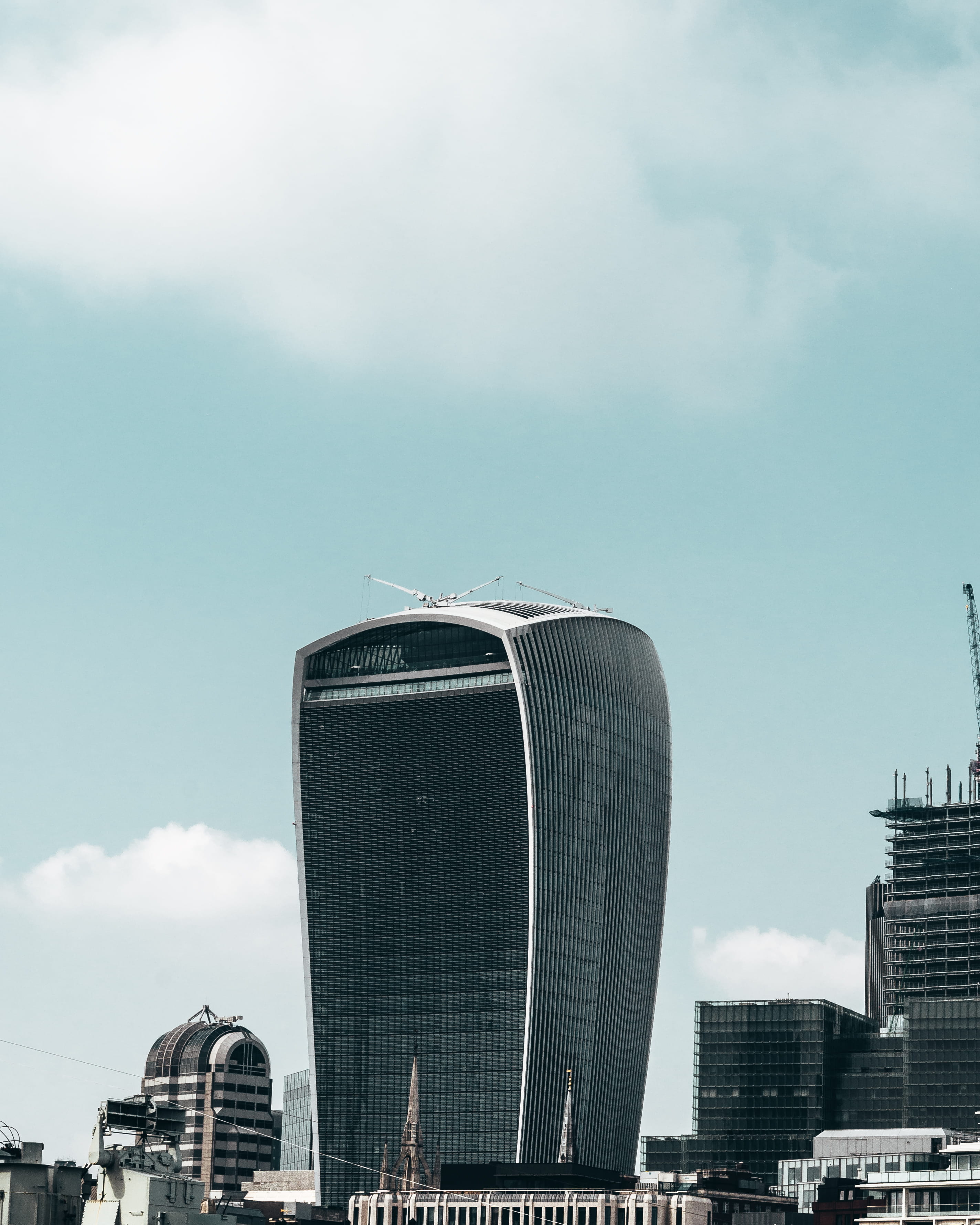 sir Norman Foster Building, famous Place, urban Scene, capital Cities, blue, london - England, urban Skyline, building Exterior, london, 2K, architecture And Buildings, Phone HD Wallpaper