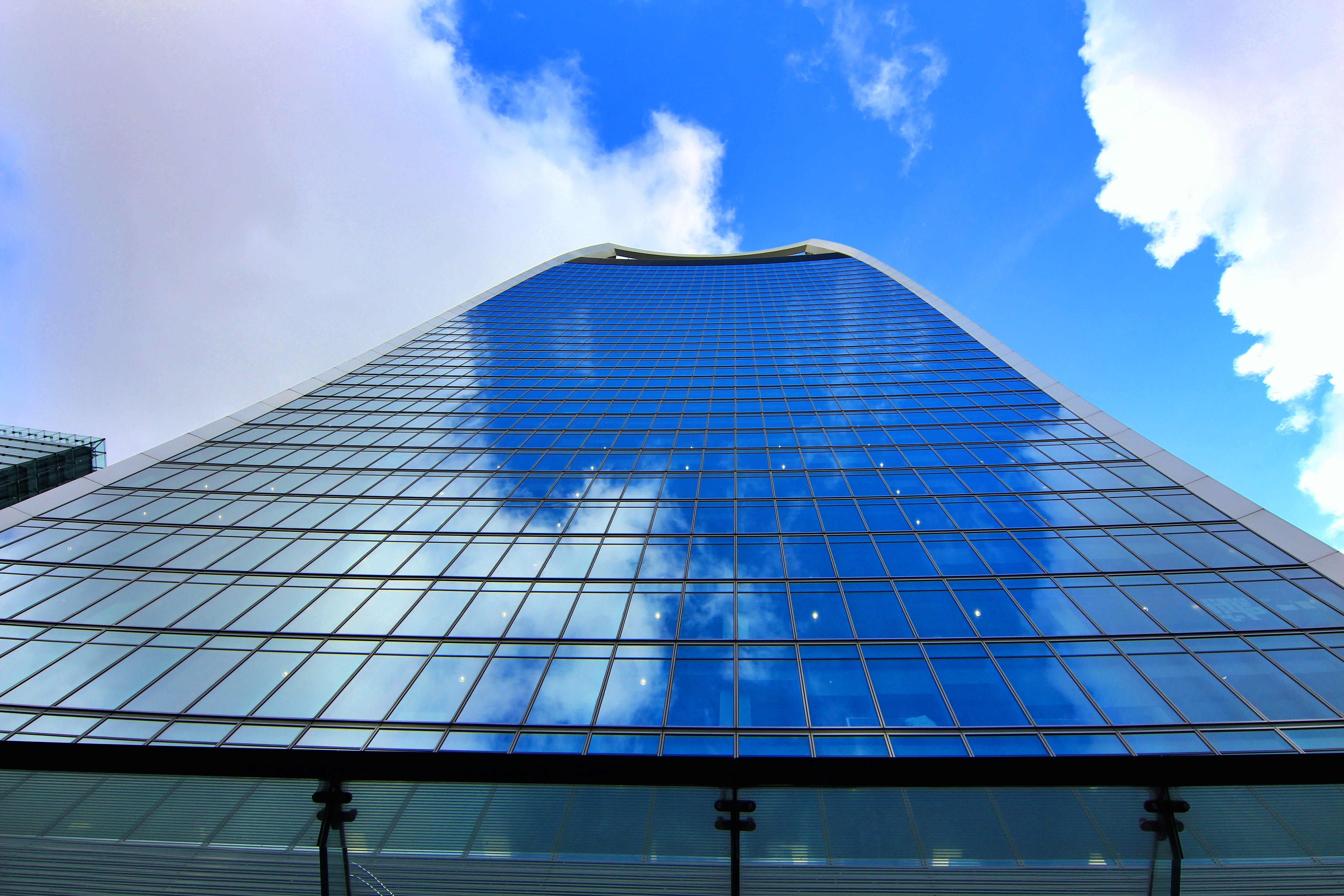 cloud - sky, tower, architecture, modern, tall - high, cityscape, blue, england, the walkie talkie building, building exterior, office building exterior, HD Wallpaper