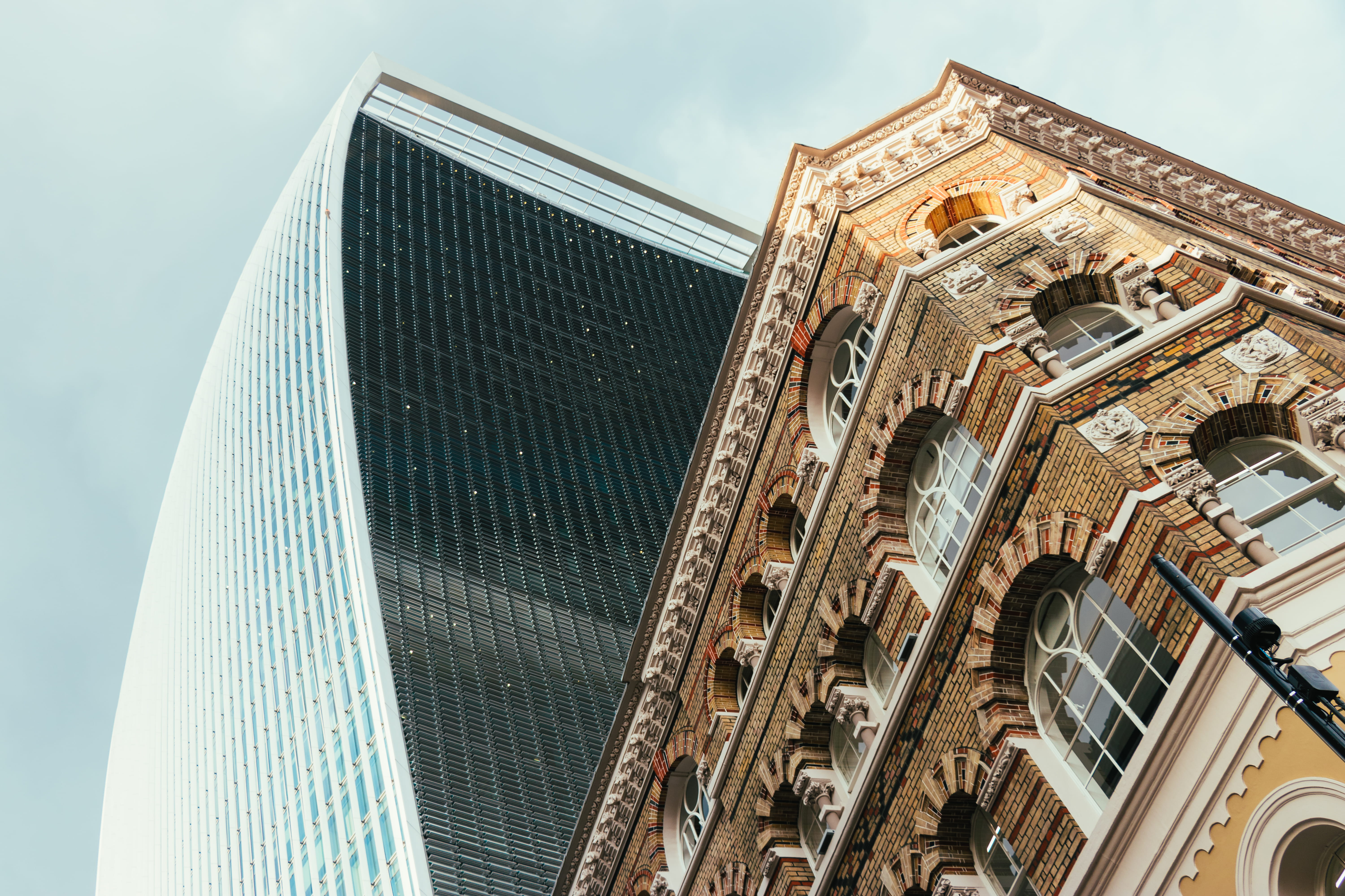 the past, london, office building, no people, building exterior, religion, spire, modern, travel destinations, old and new, tourism, built structure, united kingdom, HD Wallpaper