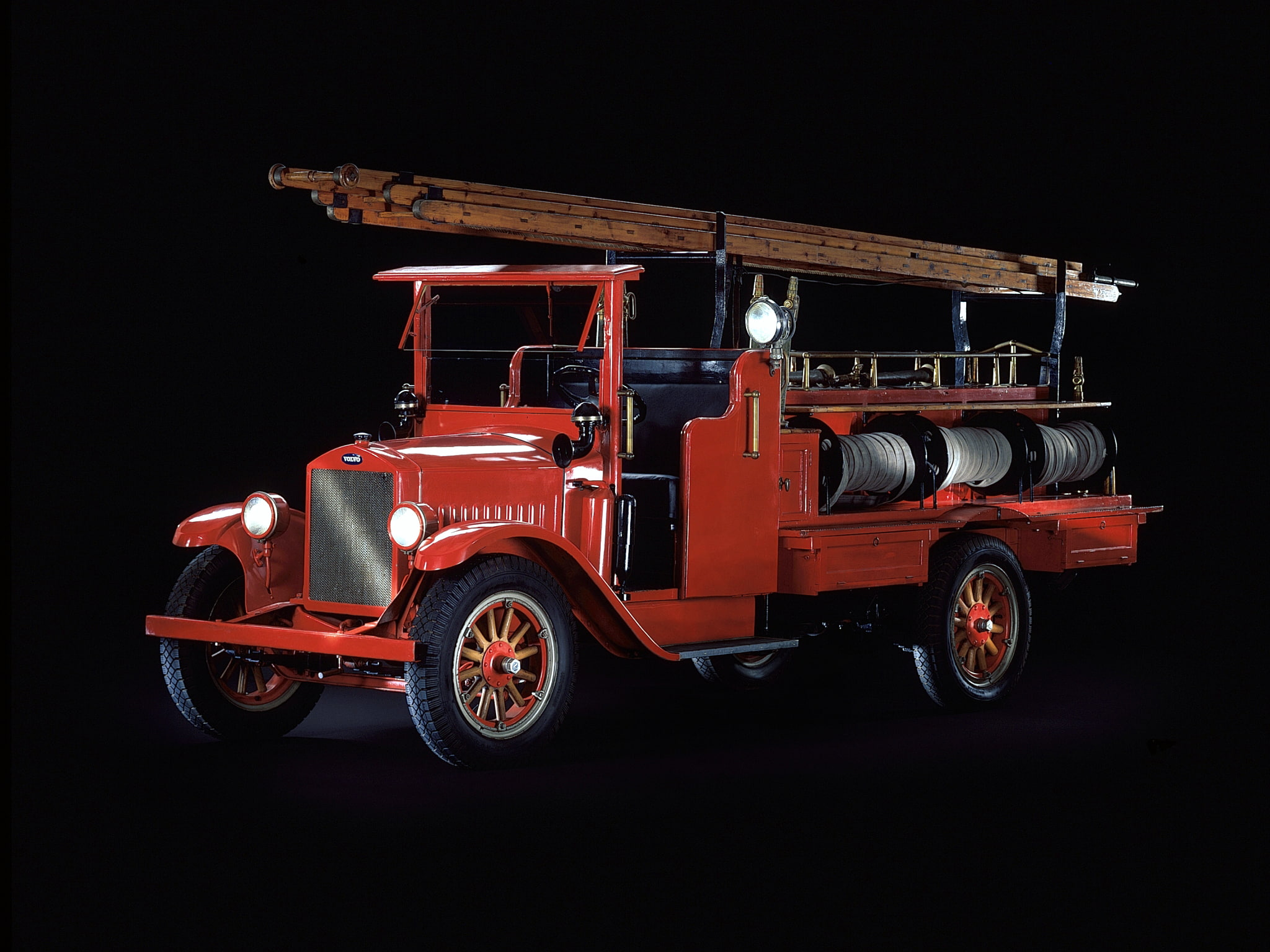 truck, retro, volvo, series 1, firetruck, 1928, 1080P, HD Wallpaper
