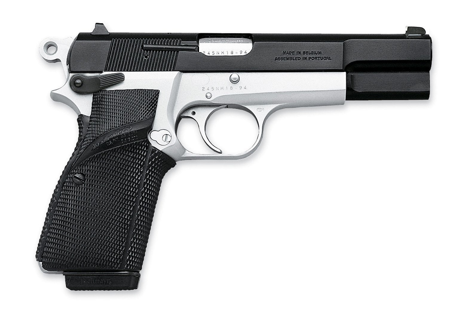 black color, semi, white background, automatic, close-up, silver, technology, indoors, personal accessory, no people, black, 720P, Weapons, gun, retro styled, HD Wallpaper