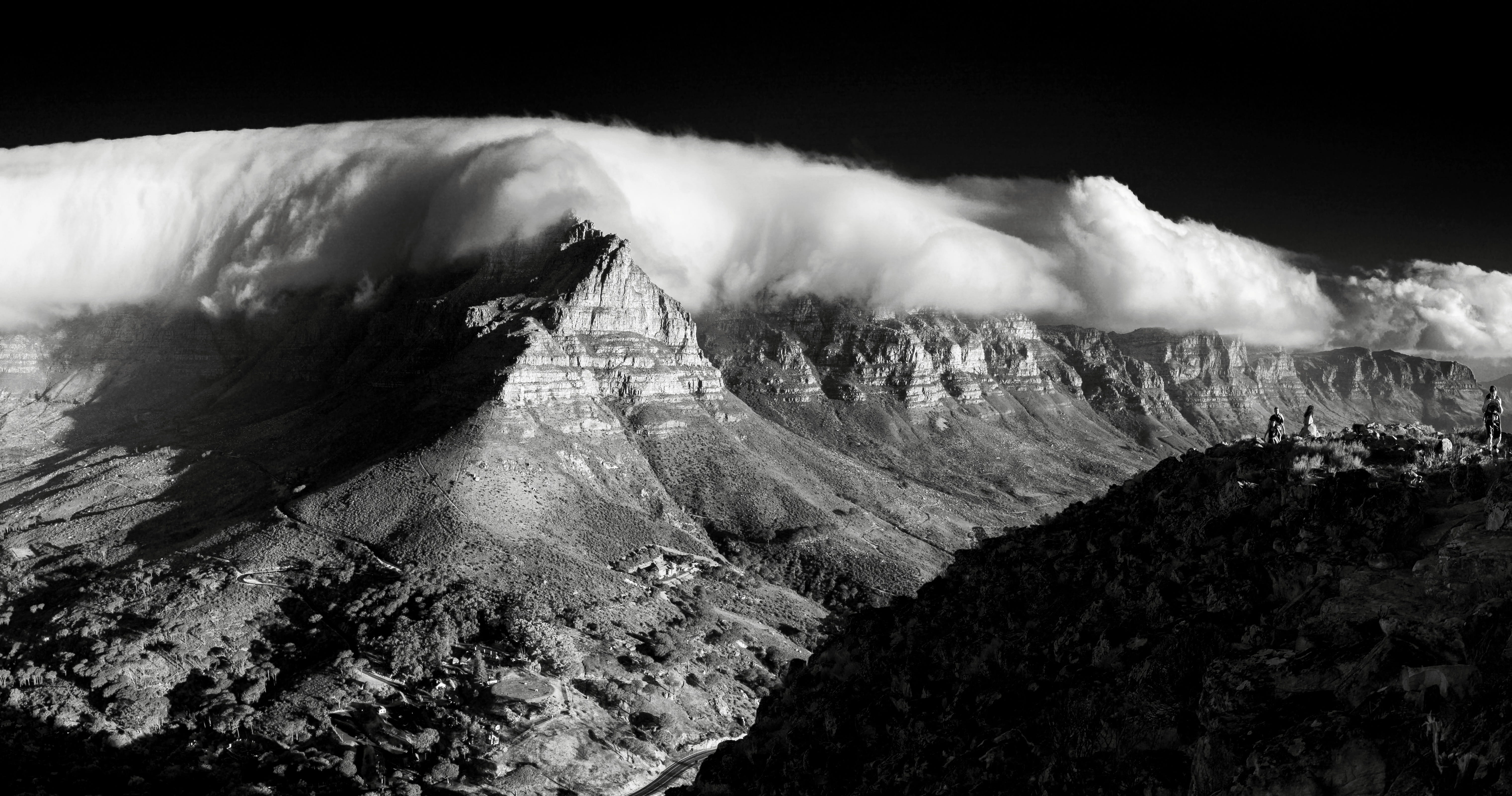 tablemountain, wilderness, geology, peak, physical geography, no people, countryside, storm, rock, tranquil scene, nature, non-urban scene, sky, cloud - sky, HD Wallpaper