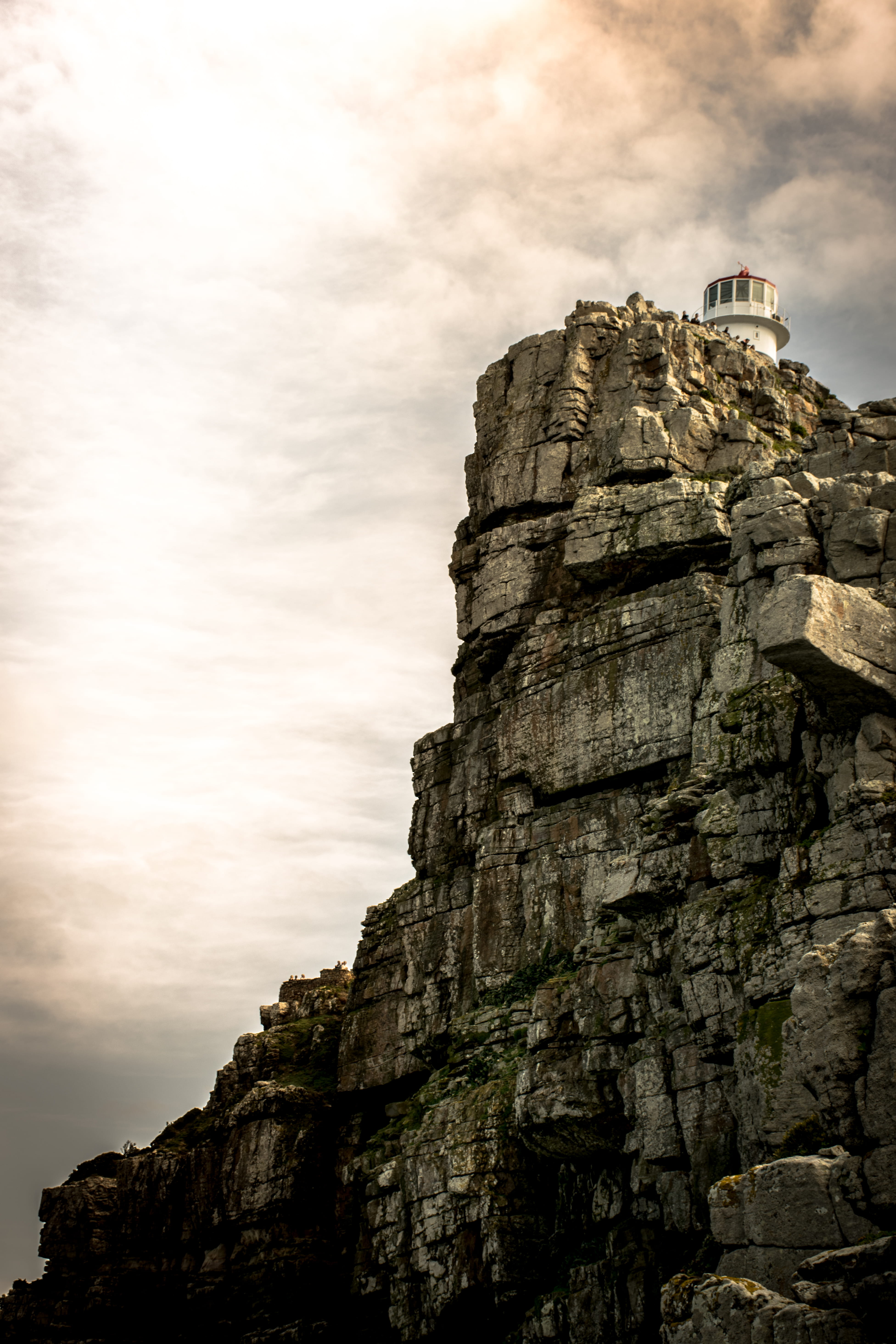5K, cloud - sky, eroded, geology, history, lighthouse, mountain, built structure, non-urban scene, no people, beauty in nature, sky, rock, south africa, Phone HD Wallpaper