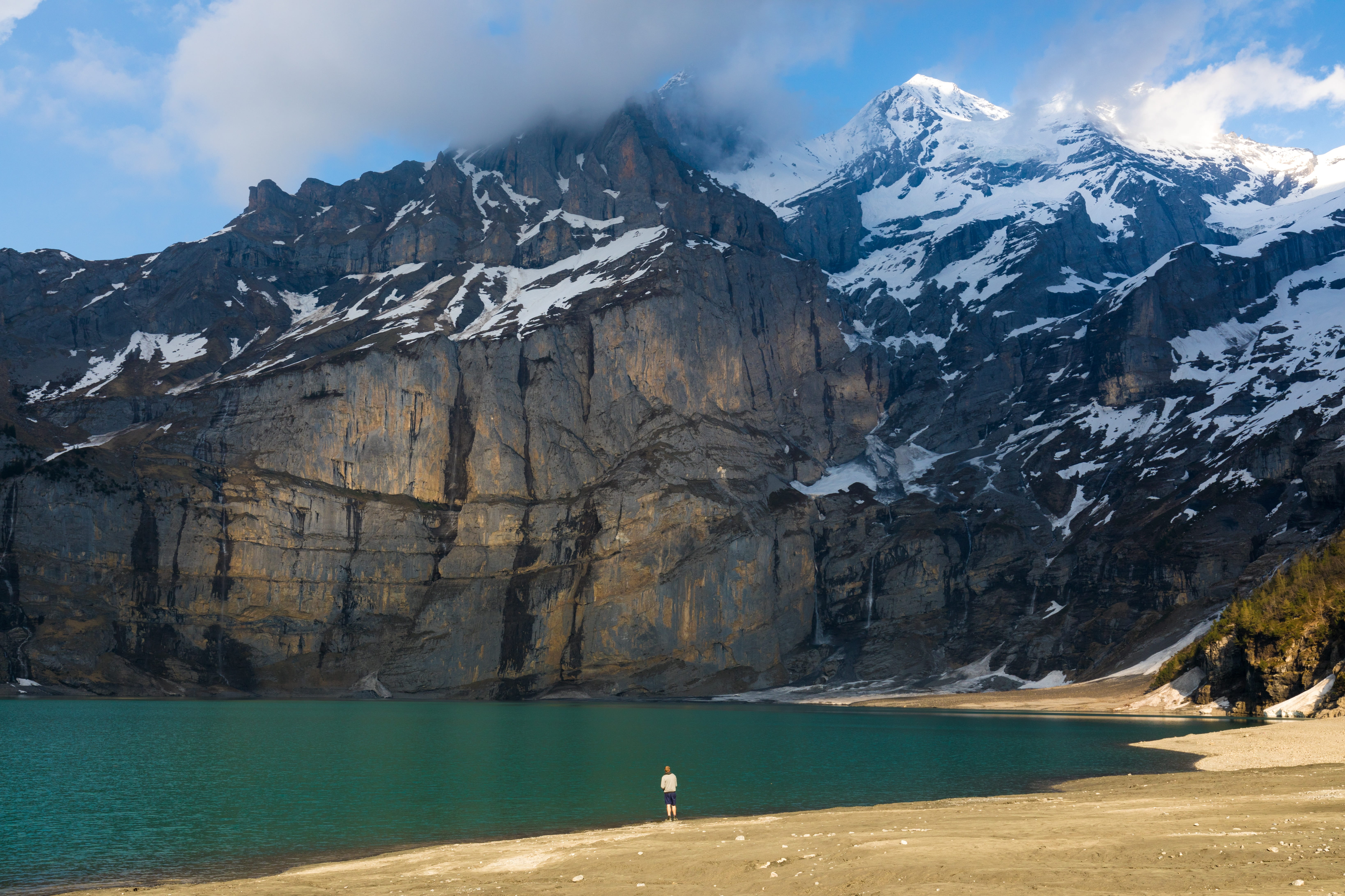 landscape, tranquil scene, formation, color, clouds, non-urban scene, beside, new, quiet, mountains, sea, blue, tranquility, scenics - nature, outdoors, HD Wallpaper