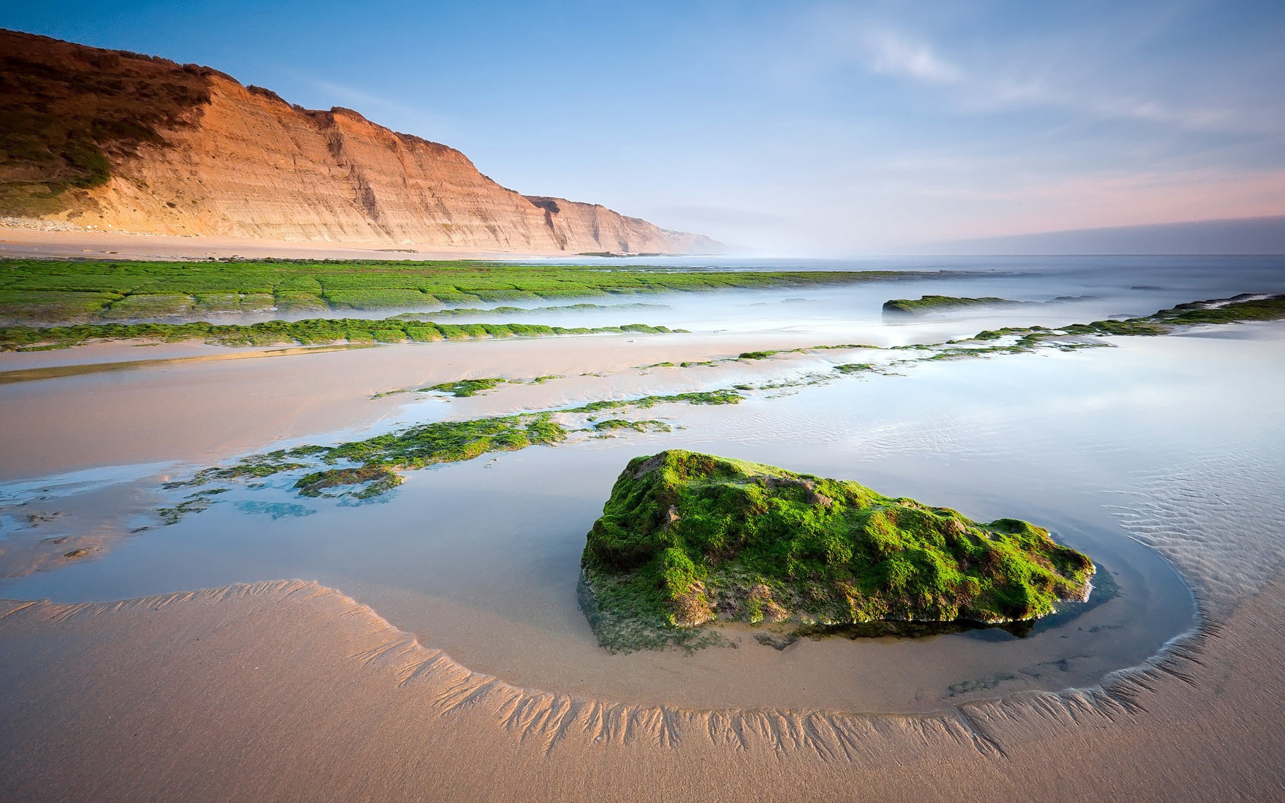 sand, rocks, landscape, genuine, 2K, sea, water, lake, background, HD Wallpaper