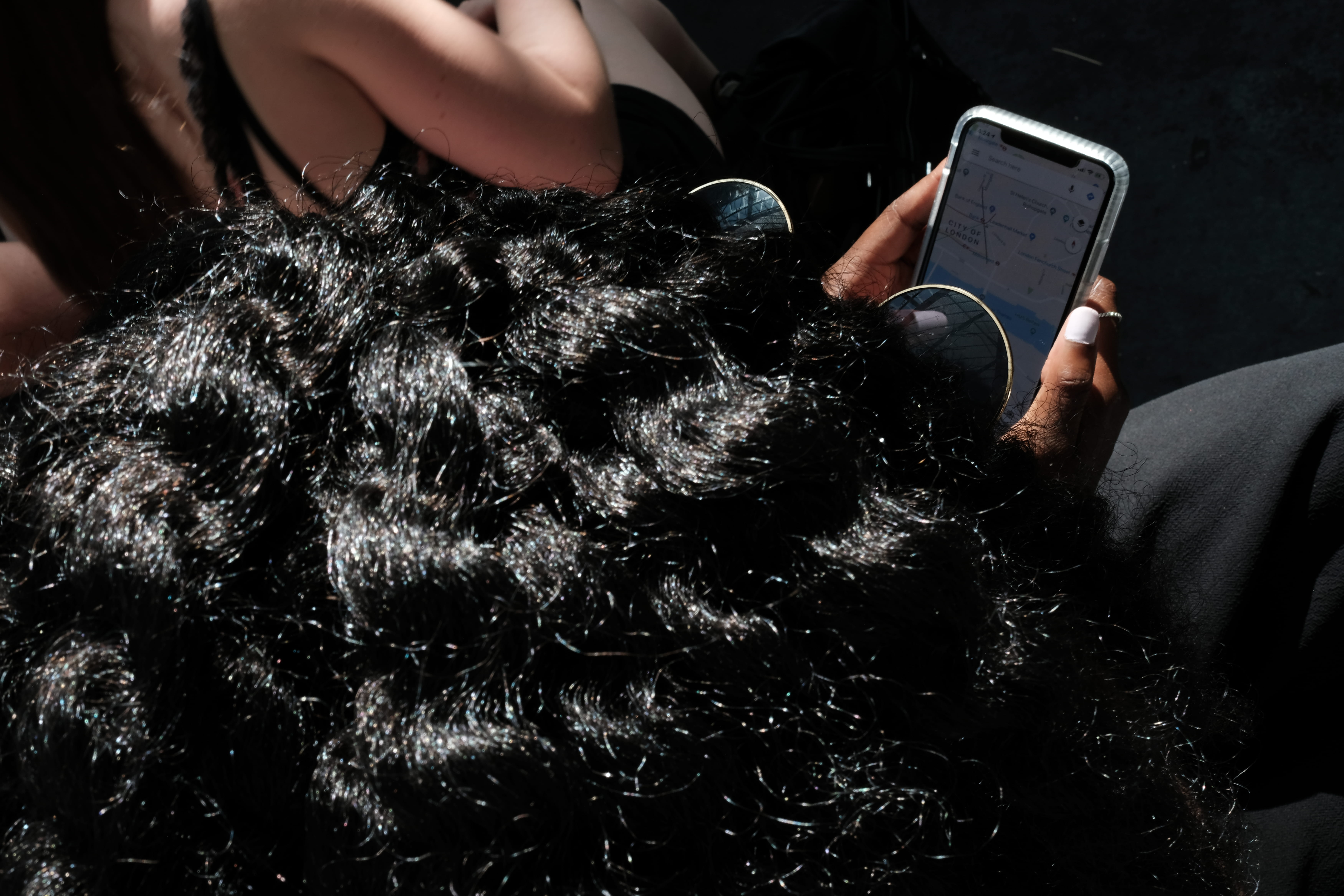 holding, hair, human body part, portable information device, mammal, canine, human hair, electronics, computer, real people, finger, technology, cell phone, HD Wallpaper