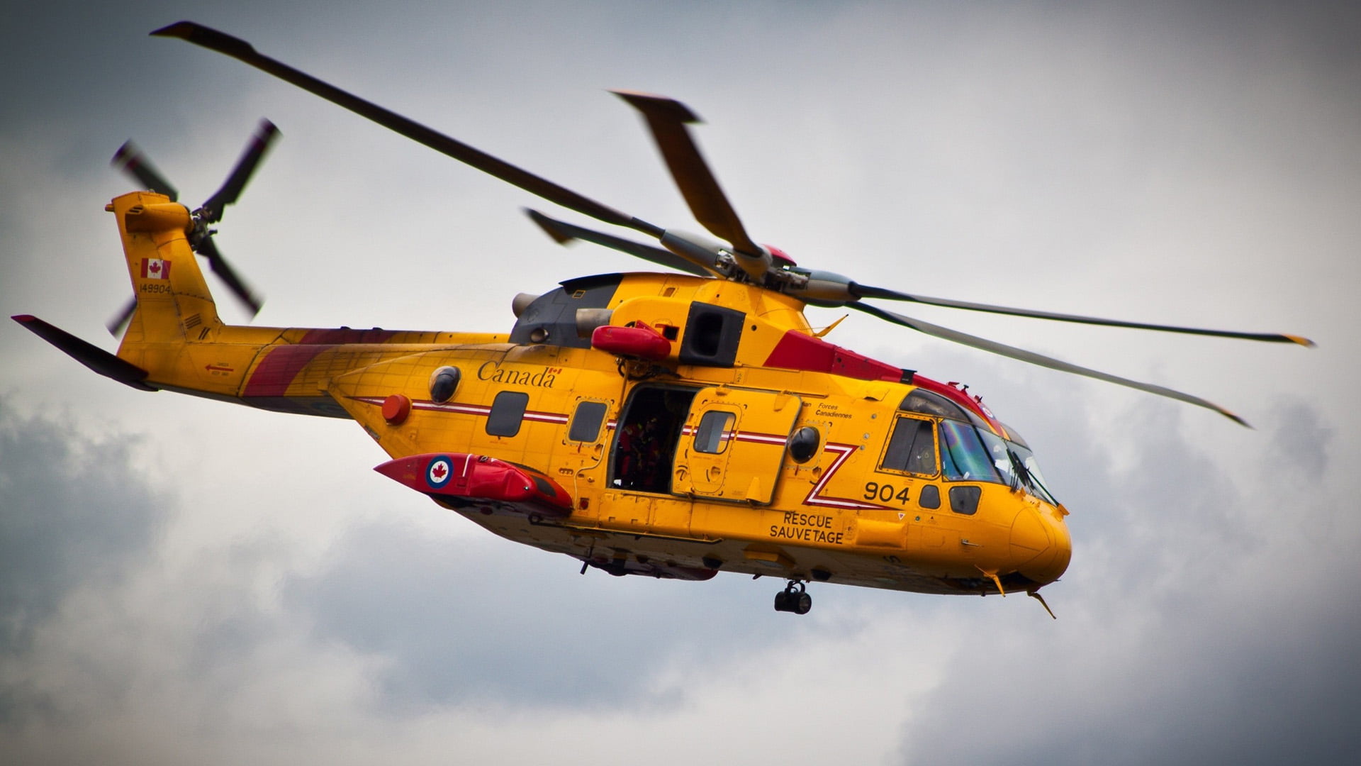 clouds, on the move, helicopter, accidents and disasters, aeroplane, aerospace industry, yellow, nature, sky, rescue, propeller, aviation, outdoors, aircraft, HD Wallpaper