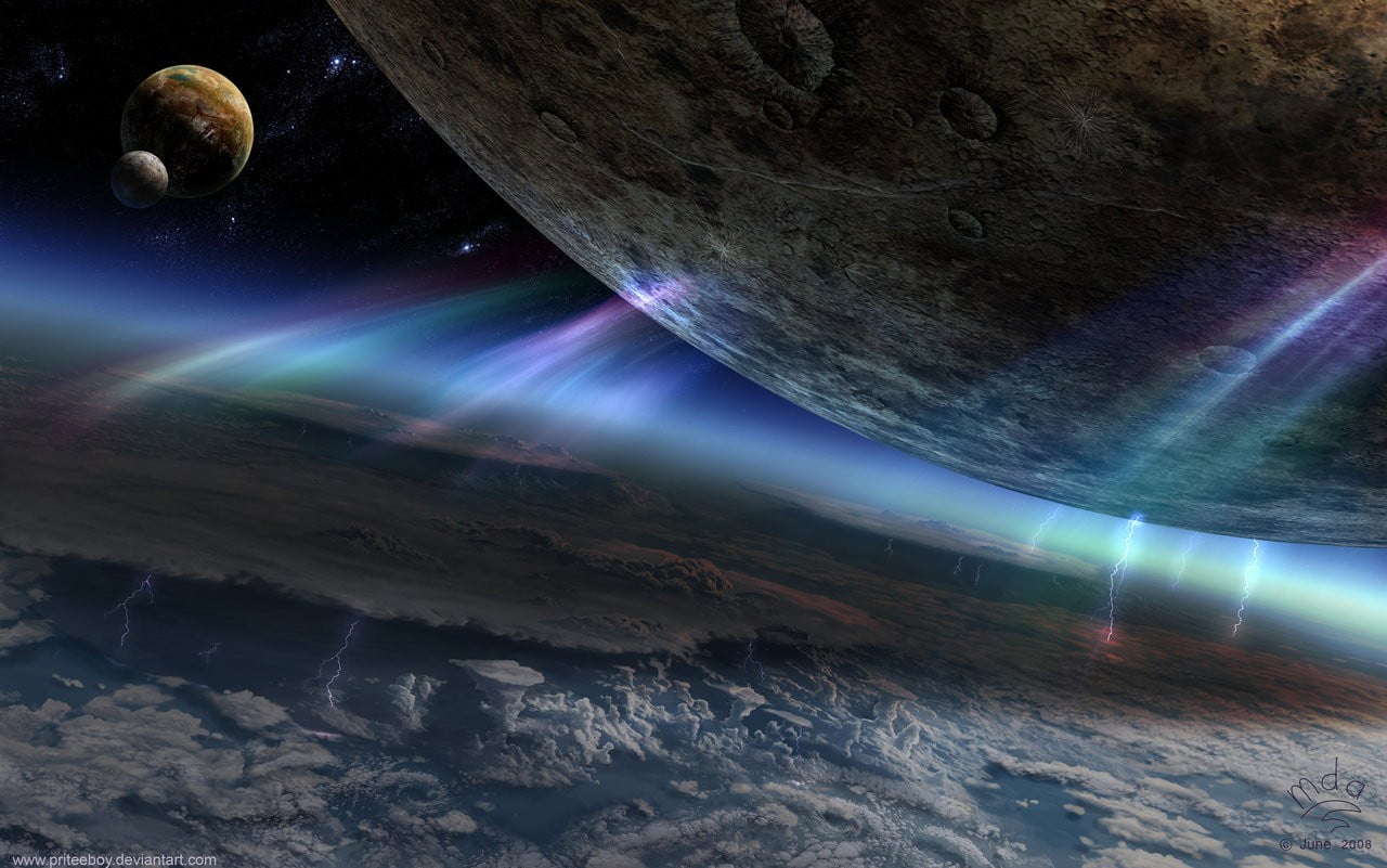 space and astronomy, astronomy, moon, lens flare, 720P, night, rock - object, rock, light beam, solid, space art, beauty in nature, planet - space, star - space, HD Wallpaper
