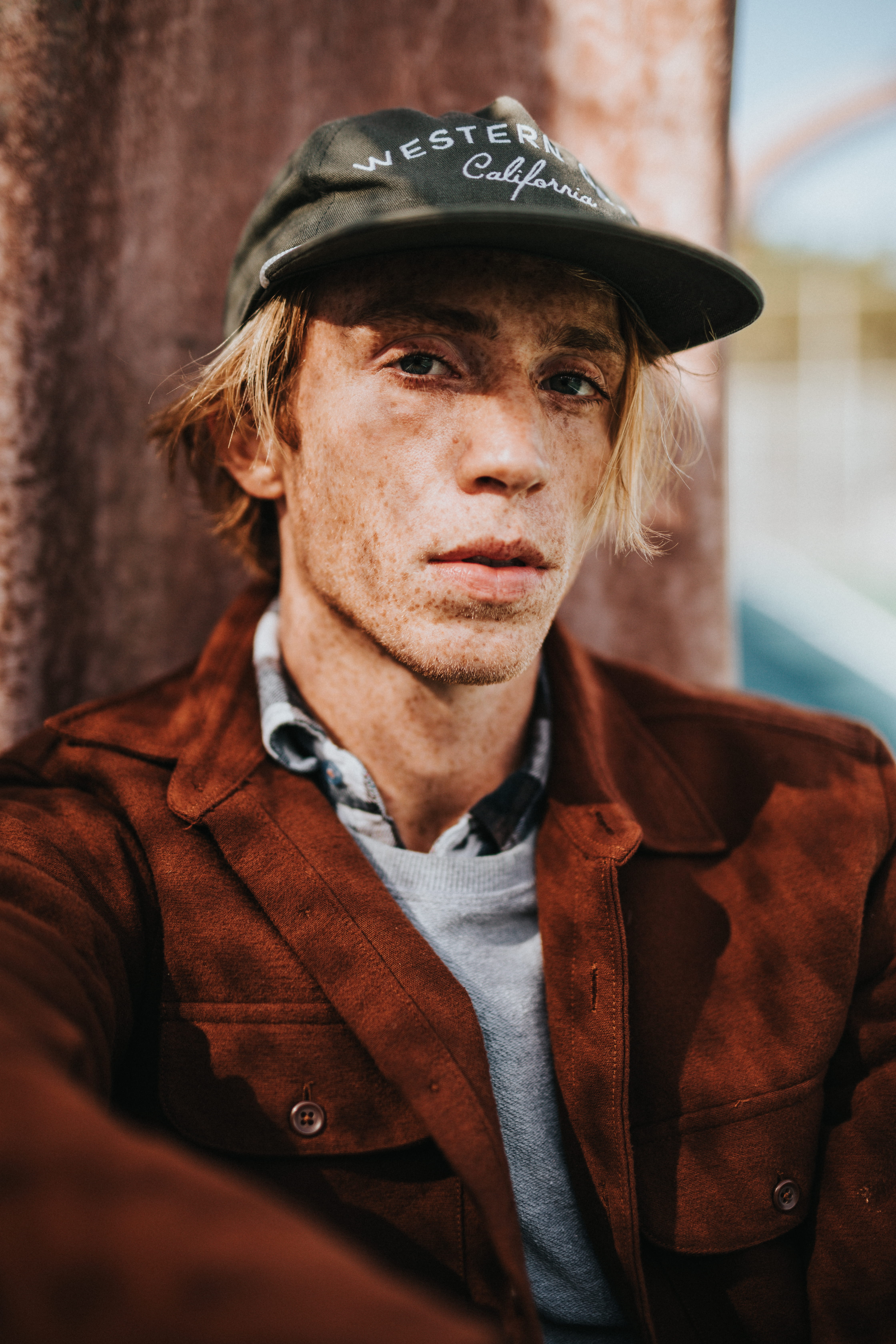 fashion, caucasian, model, freckle, el segundo, one person, contemplation, beard, cap, face, clothing, males, blonde, day, mature men, men, mid adult, mature adult, Phone HD Wallpaper