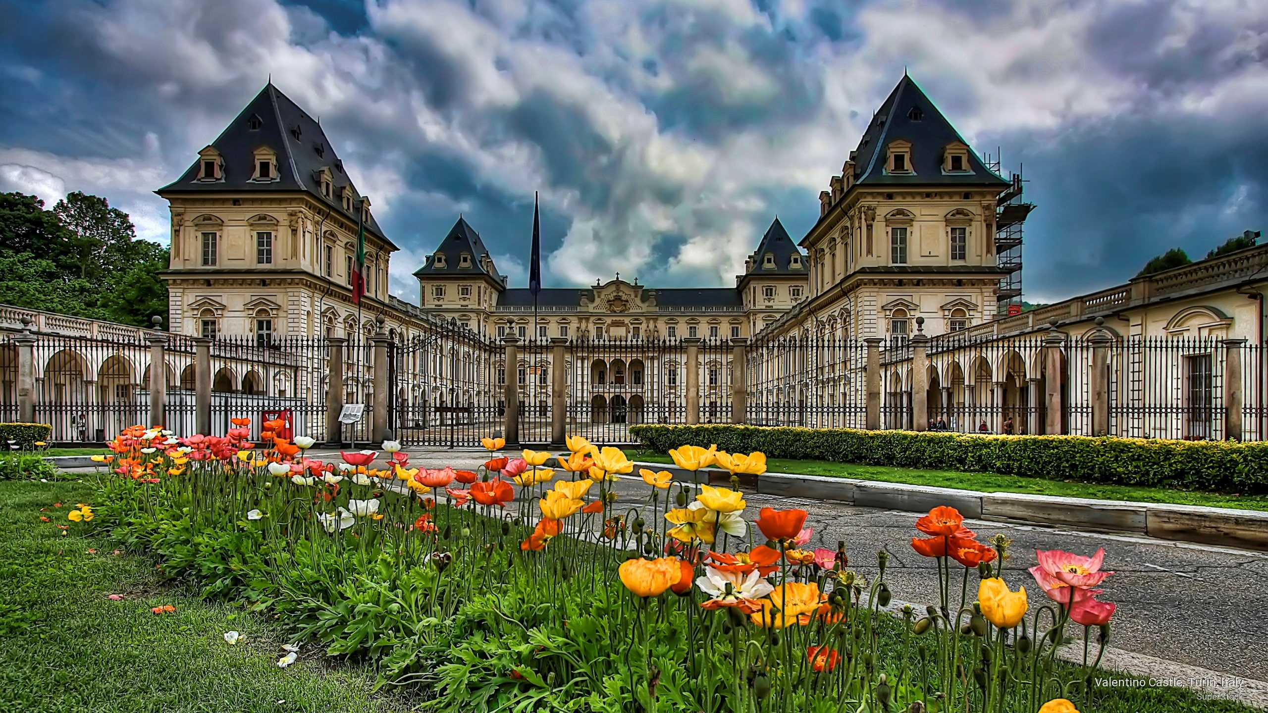 2K, italy, Architecture, castle, turin, valentino, HD Wallpaper