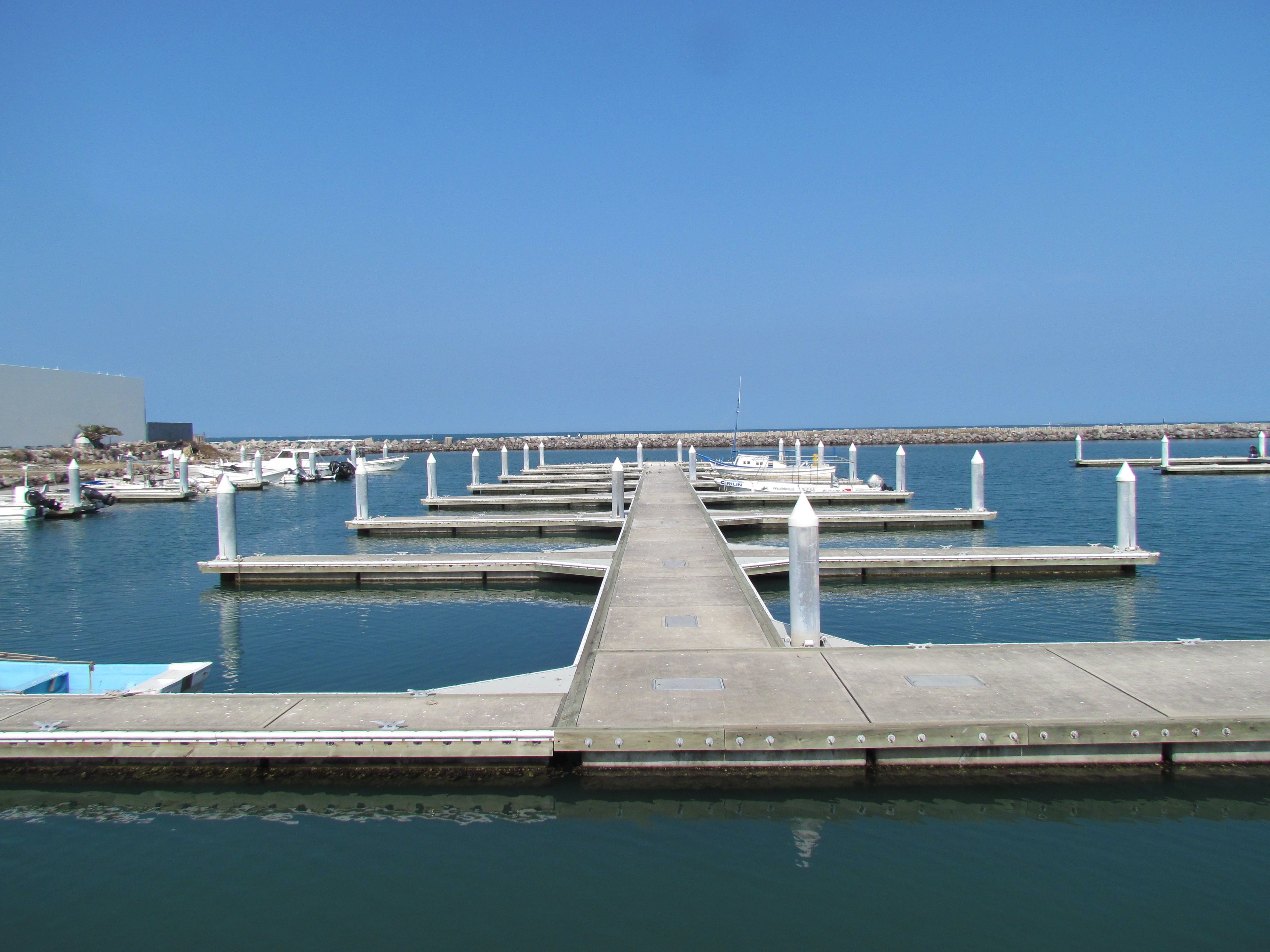 pier, sky, day, veracruz, boat, ocean, beach, nautical vessel, yachts, sailboats, nature, calm sea, marina, sea, no people, 4K, holiday, walk, mexico, HD Wallpaper