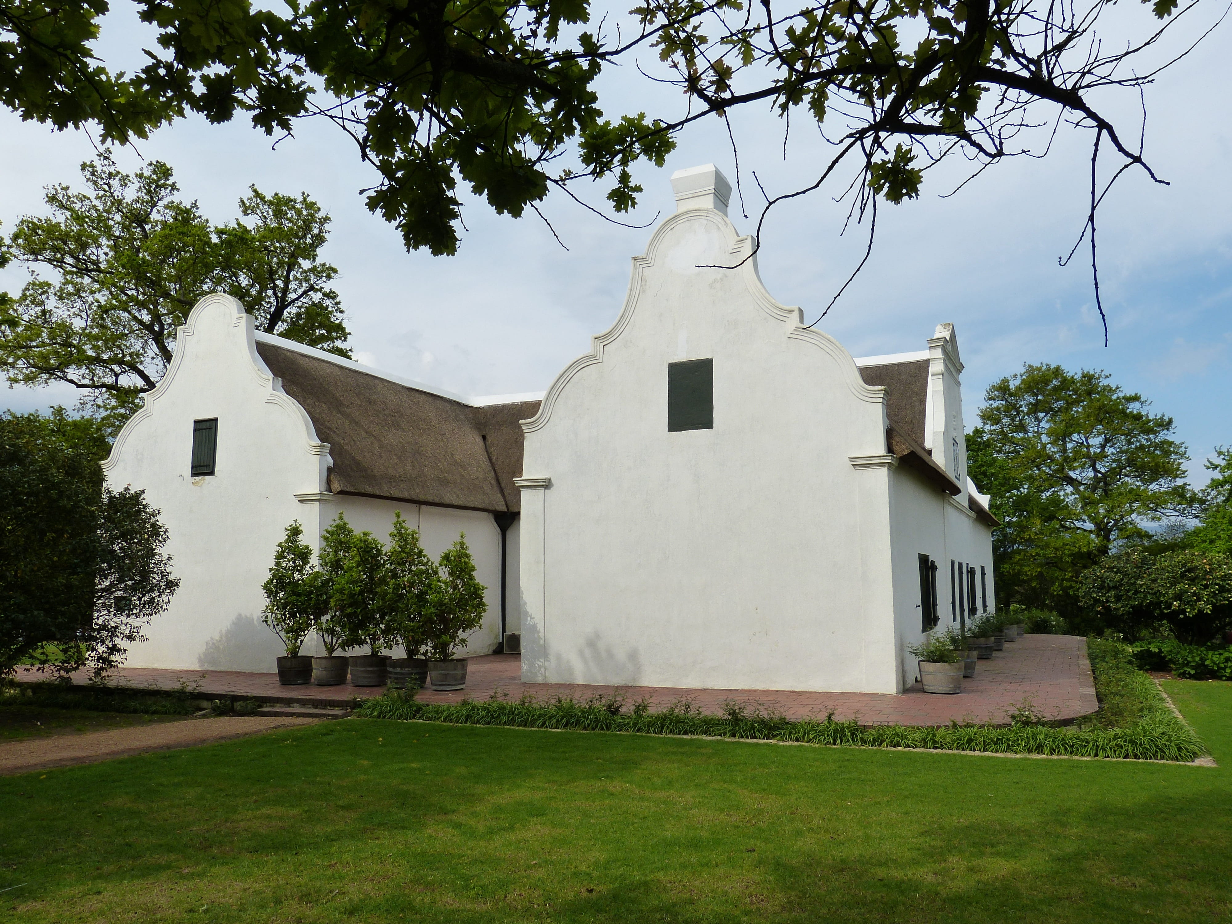 built structure, building, architecture, religion, south africa, cape town, stellenbosch, building exterior, grass, no people, sky, thatched roof, growth, HD Wallpaper