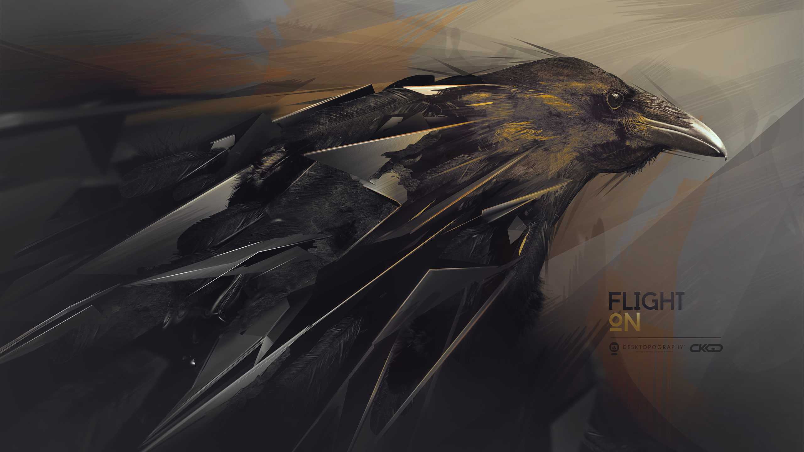abstract, hd, crow, 2K, digital/artwork, bird, HD Wallpaper