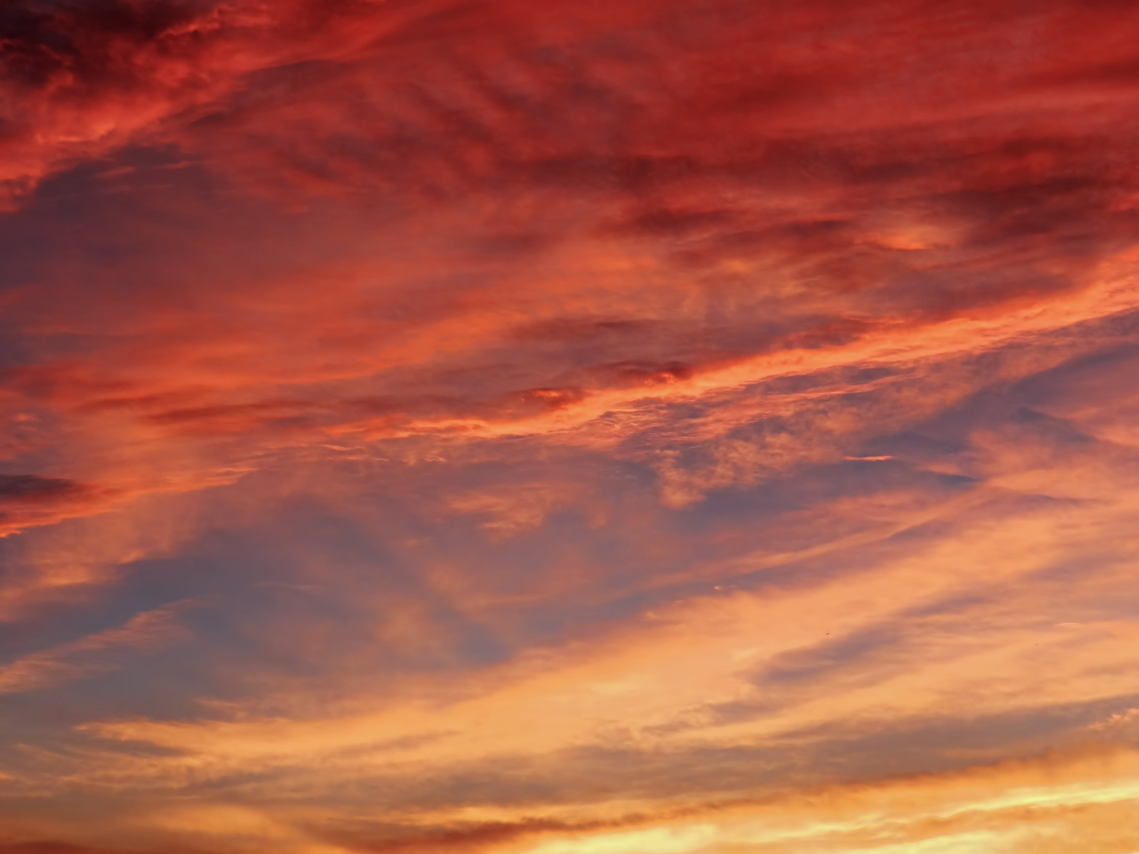 ceu, clouds, idyllic, dusk, 4K, sunset, bright, dramatic sky, atmosphere, cloudscape, beauty in nature, nature, tranquil scene, cloud - sky, abstract backgrounds, HD Wallpaper