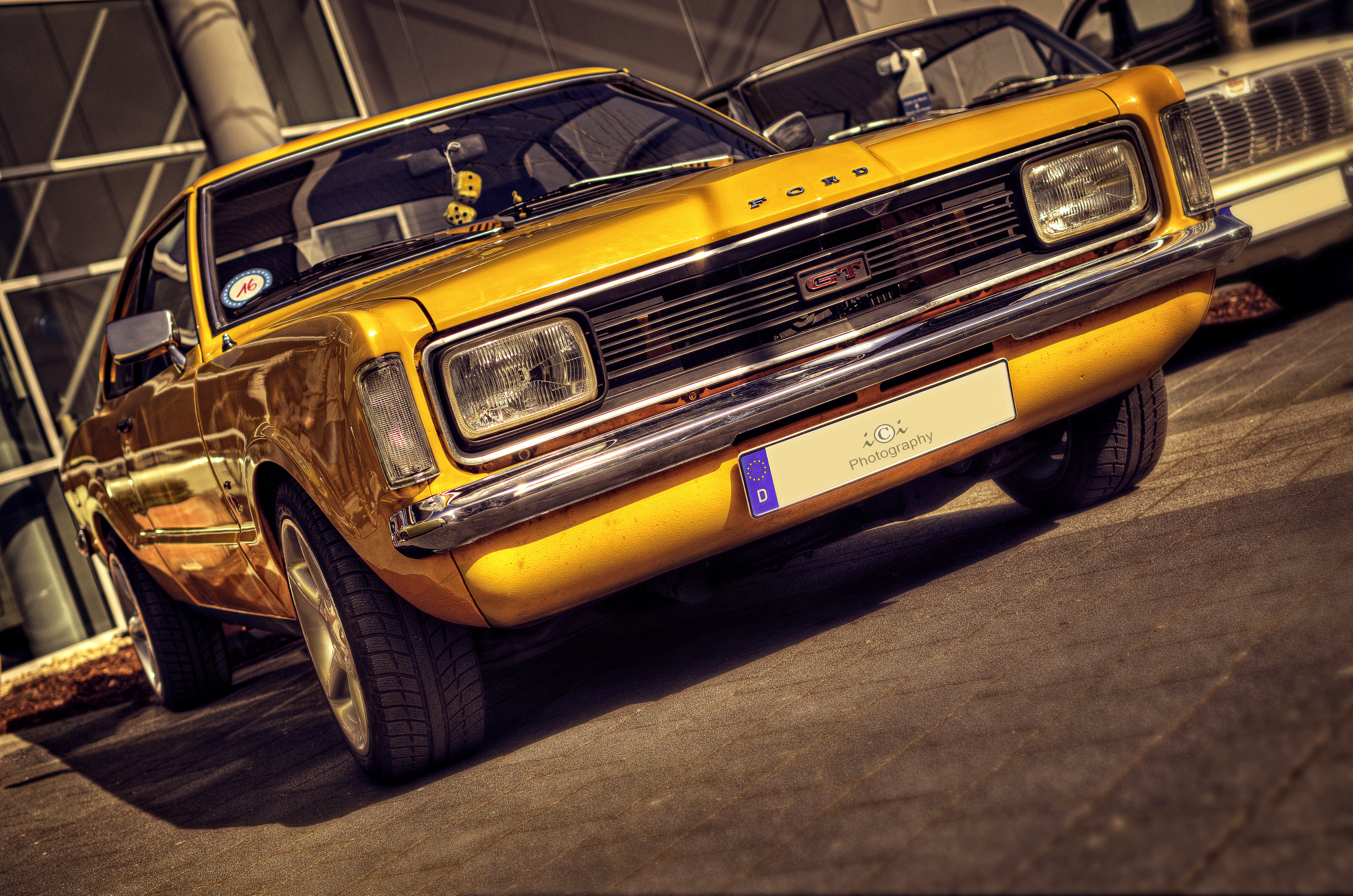 Ford, FORD TAUNUS GT, yellow, retro, 4K, HDR, HD Wallpaper