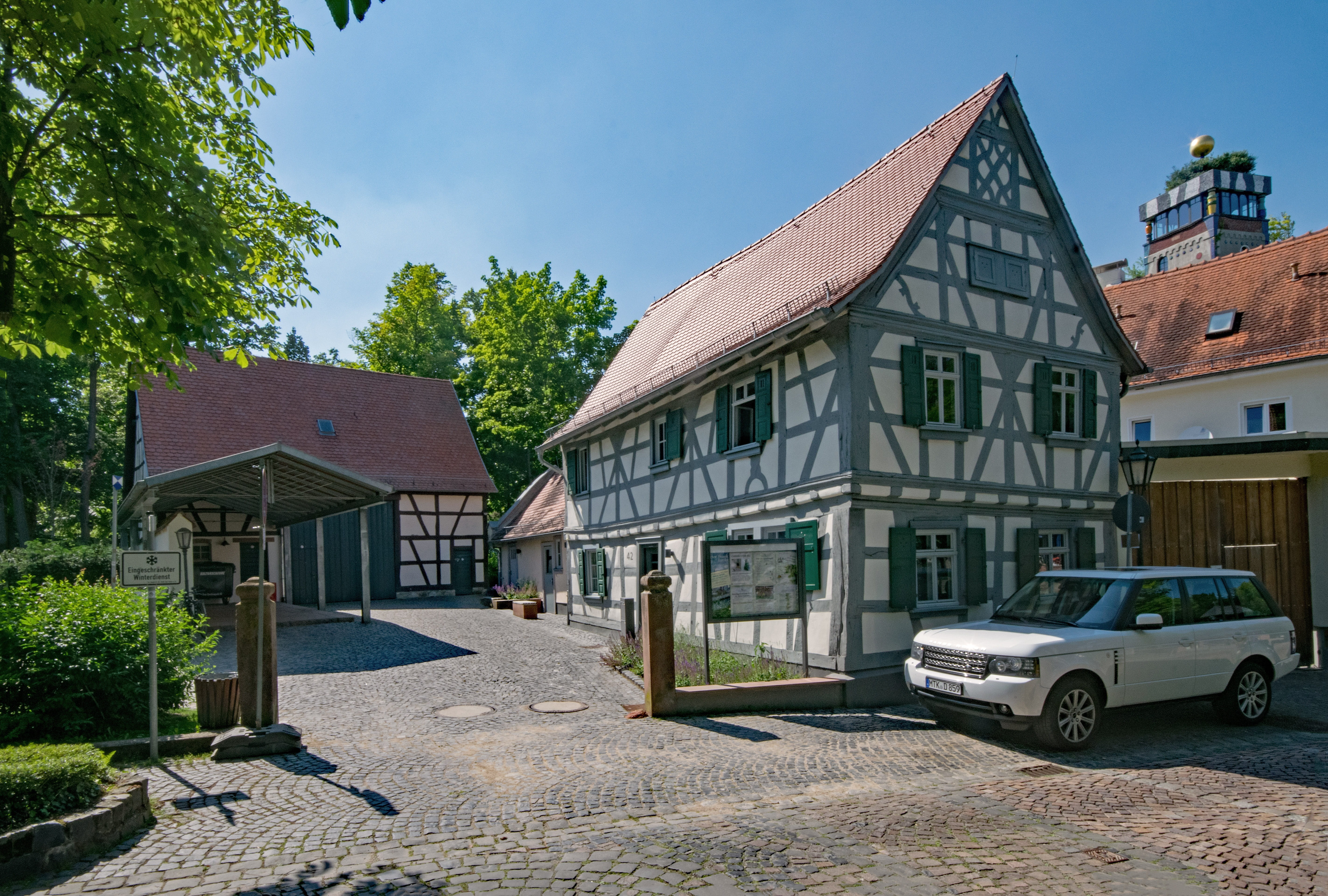 Germany, building, residential building, mode of transportation, transportation, 5K, Bad Soden, day, old building, garage, Taunus, no people, outdoors, HD Wallpaper