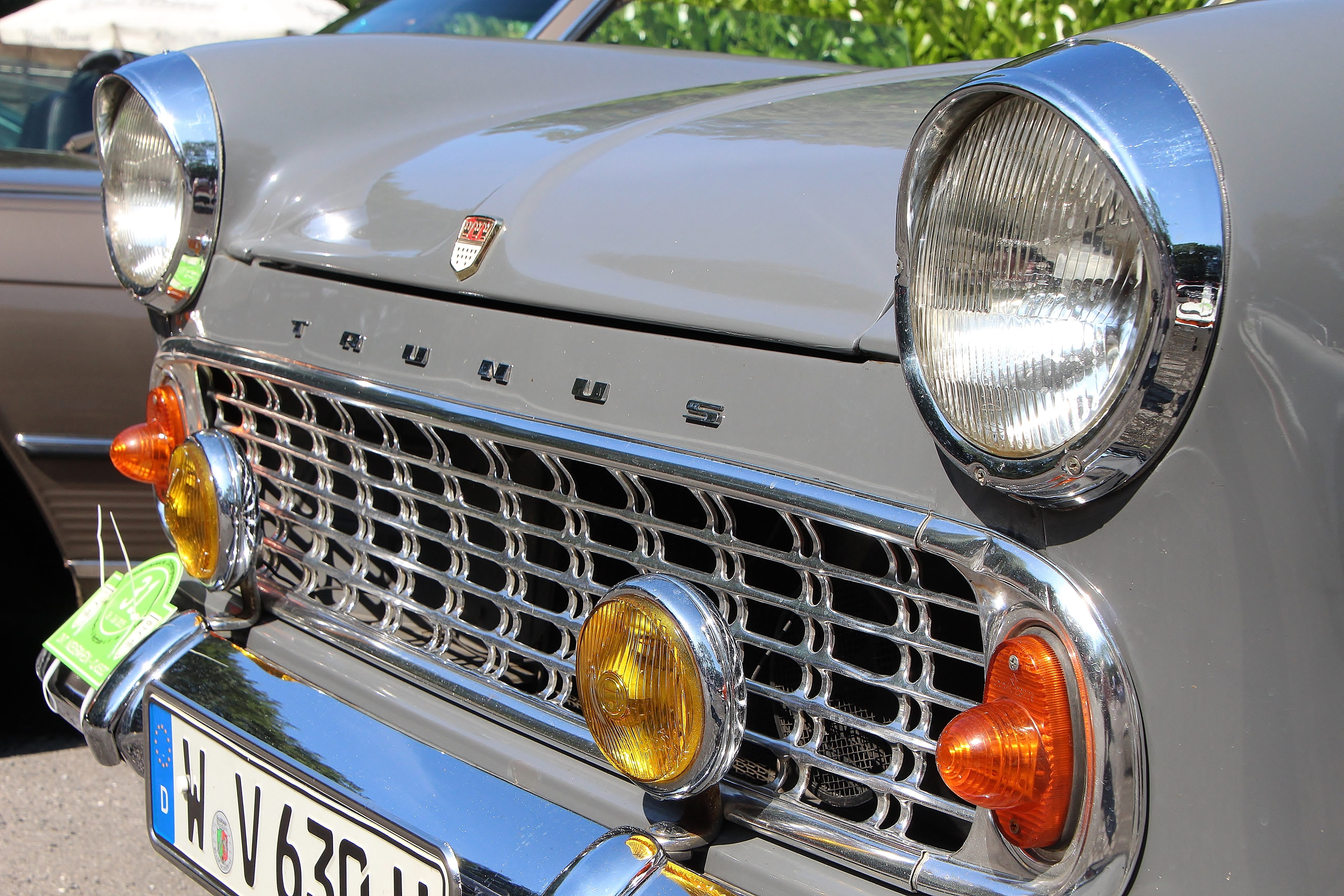 no people, nature, motor vehicle, 5K, grid, stationary, metal, opel, headlight, lighting equipment, close-up, vintage car, land vehicle, chrome, oldtimer, HD Wallpaper