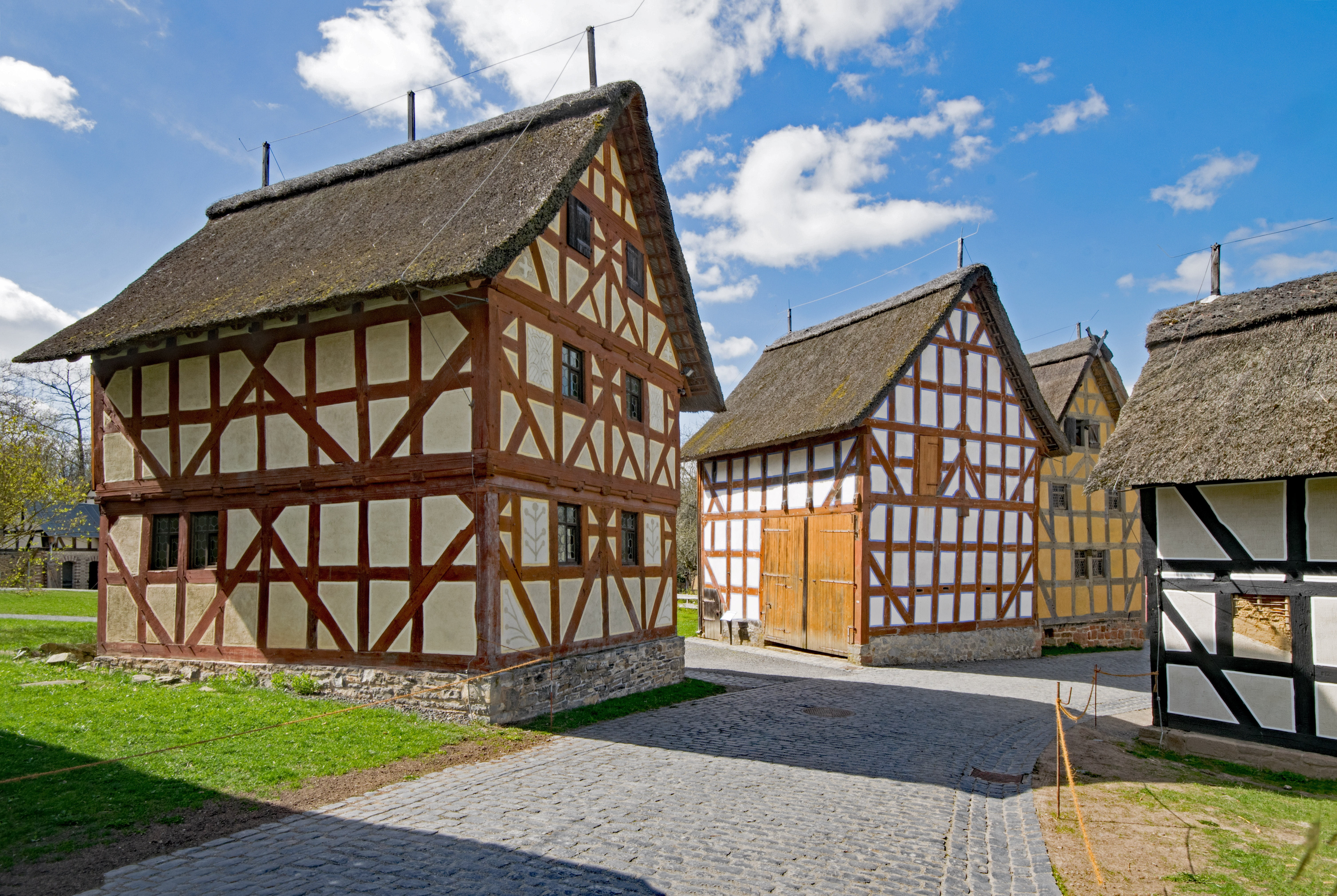 house, nature, plant, built structure, 5K, hesse park, cloud - sky, history, places of interest, wood - material, taunus, architecture, footpath, outdoors, HD Wallpaper