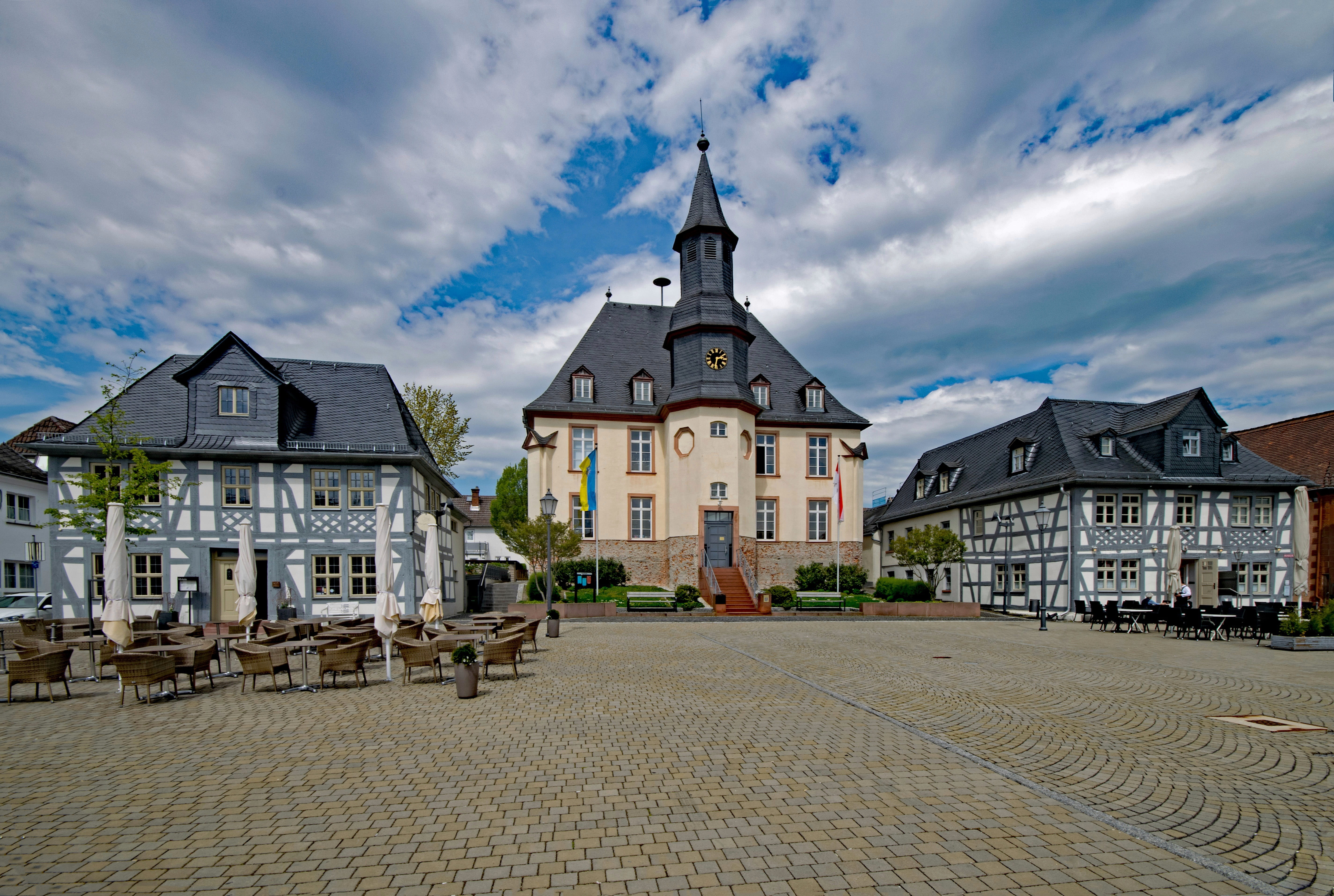 city, building, religion, cloud - sky, 5K, built structure, belief, old town, house, age marketplace, no people, cobblestone, architecture, travel destinations, HD Wallpaper