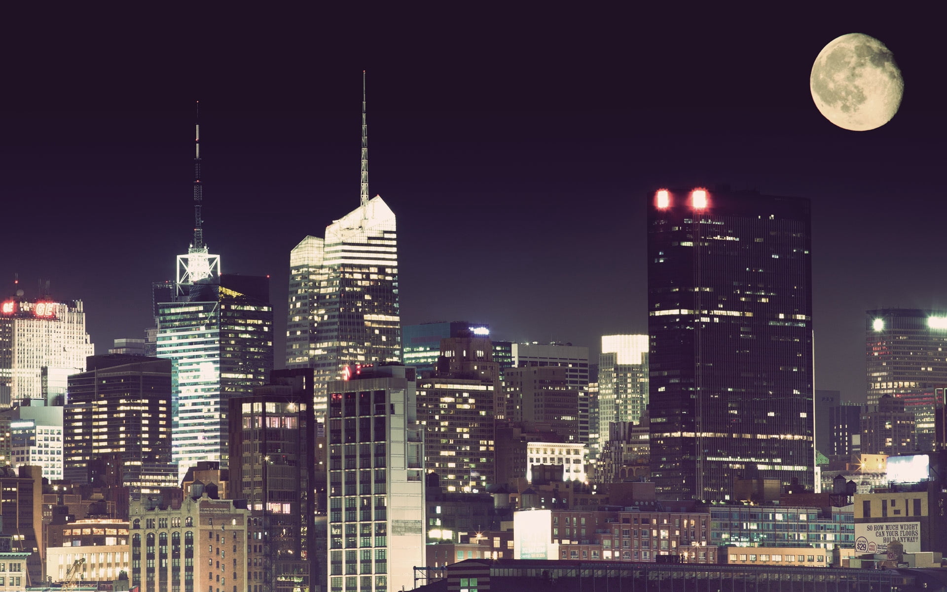 new york, travel Destinations, sunset, dark, city Life, urban Scene, color Image, urban Skyline, spire, manhattan - New York City, residential district, HD Wallpaper