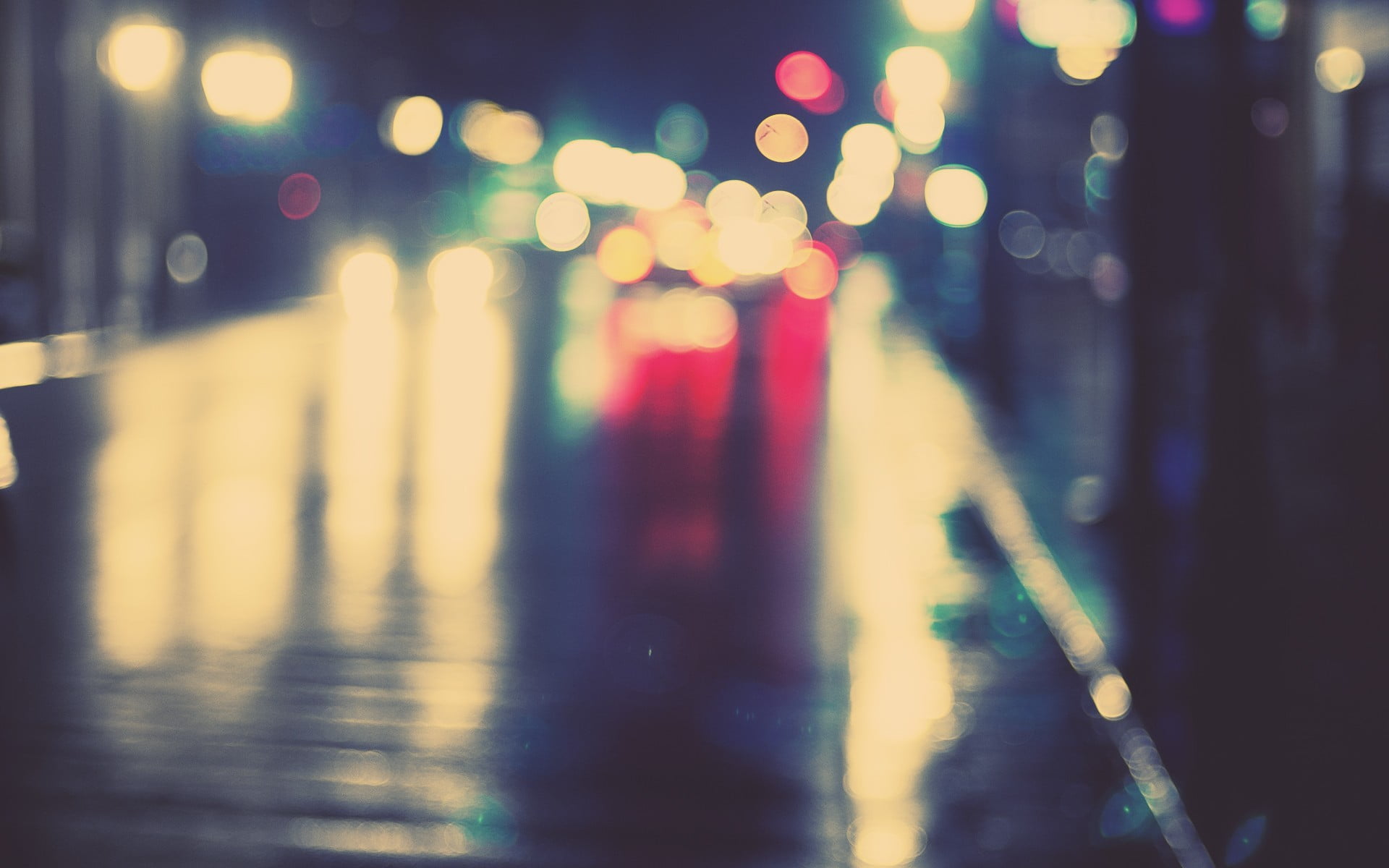 untitled, car, 1080P, light - natural phenomenon, blurred motion, light, lens flare, outdoors, bokeh, city street, rain, road, defocused, night, glowing, HD Wallpaper