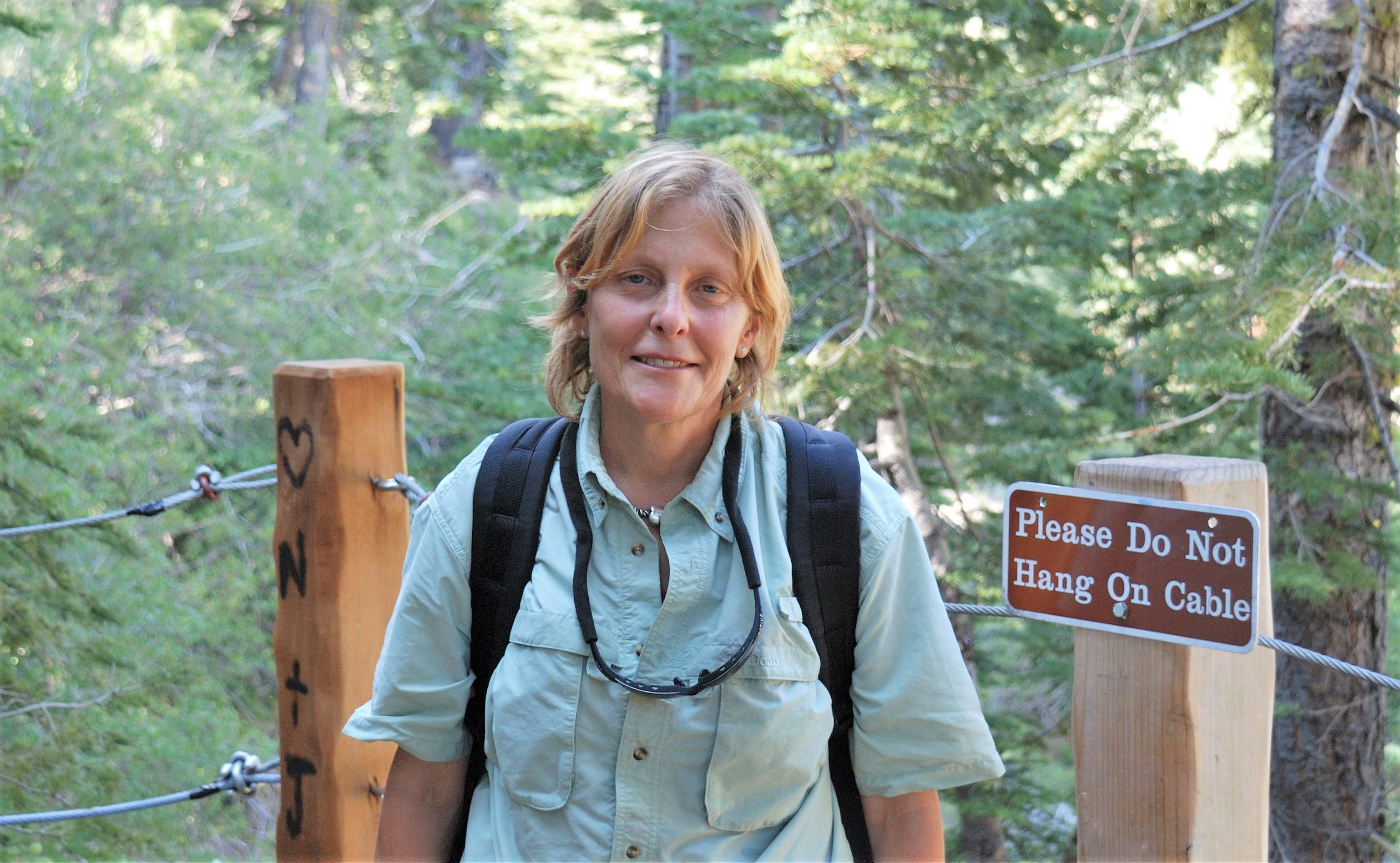 front view, waist up, lassen volcanic national park, wood - material, women, hairstyle, 2K, united states, mill creek falls, looking at camera, forest, HD Wallpaper