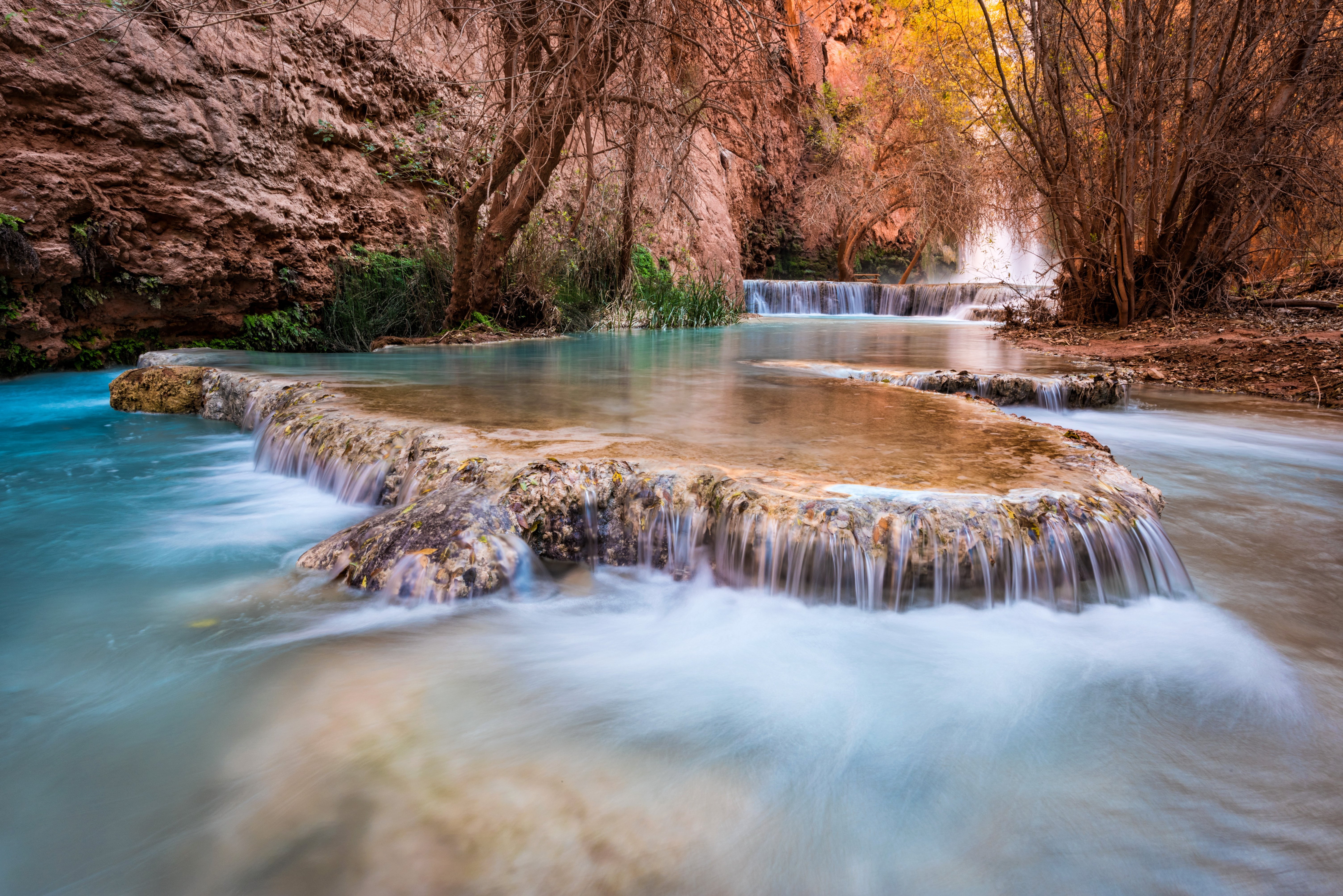 natur, usa, arizona, 5K, grand, Canyon, havasupai, Waterfalls, HD Wallpaper