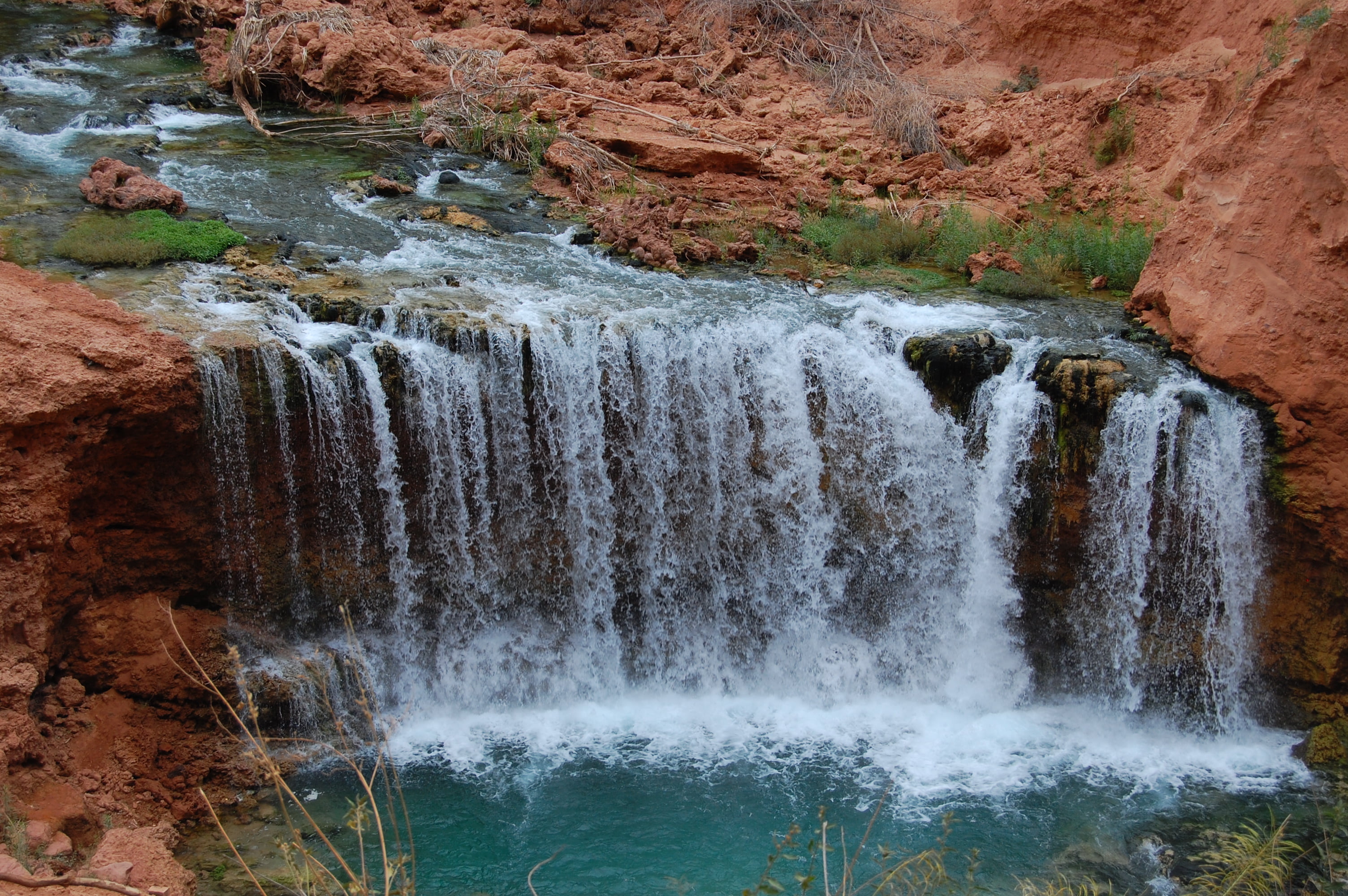flowing Water, continues, DSC, water falls, waterfalls, beauty In Nature, landscape, nature, supai, rock - Object, stream, outdoors, waterfall, arizona, HD Wallpaper