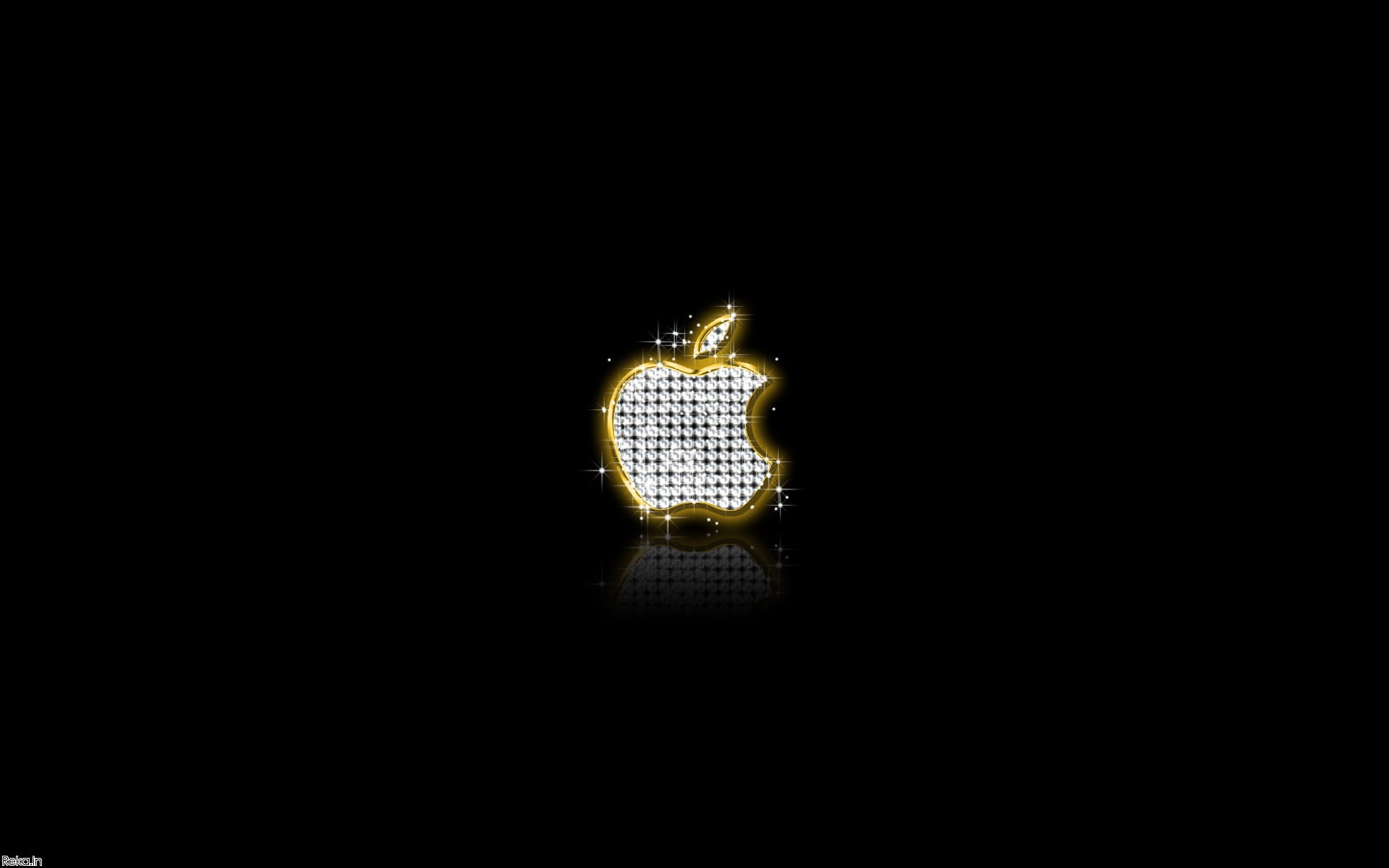 stars, Black, Computers, 1080P, hd, art, apple, silver, Technology, fall, HD Wallpaper