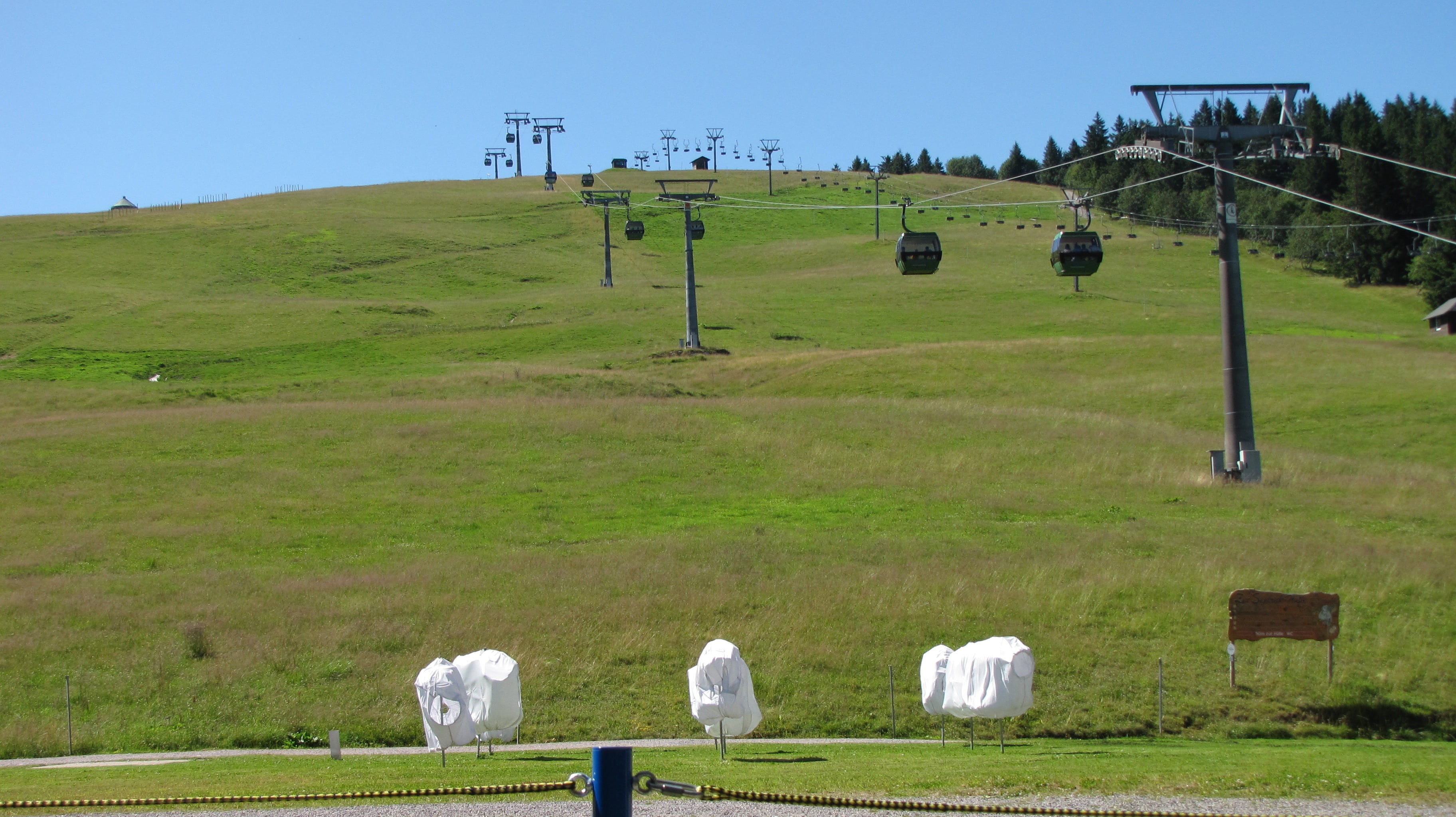landscape, grass, outdoors, 2K, hill, nature, history, men, feldberg, land, environment, field, sport, black forest, built structure, architecture, gondola, HD Wallpaper
