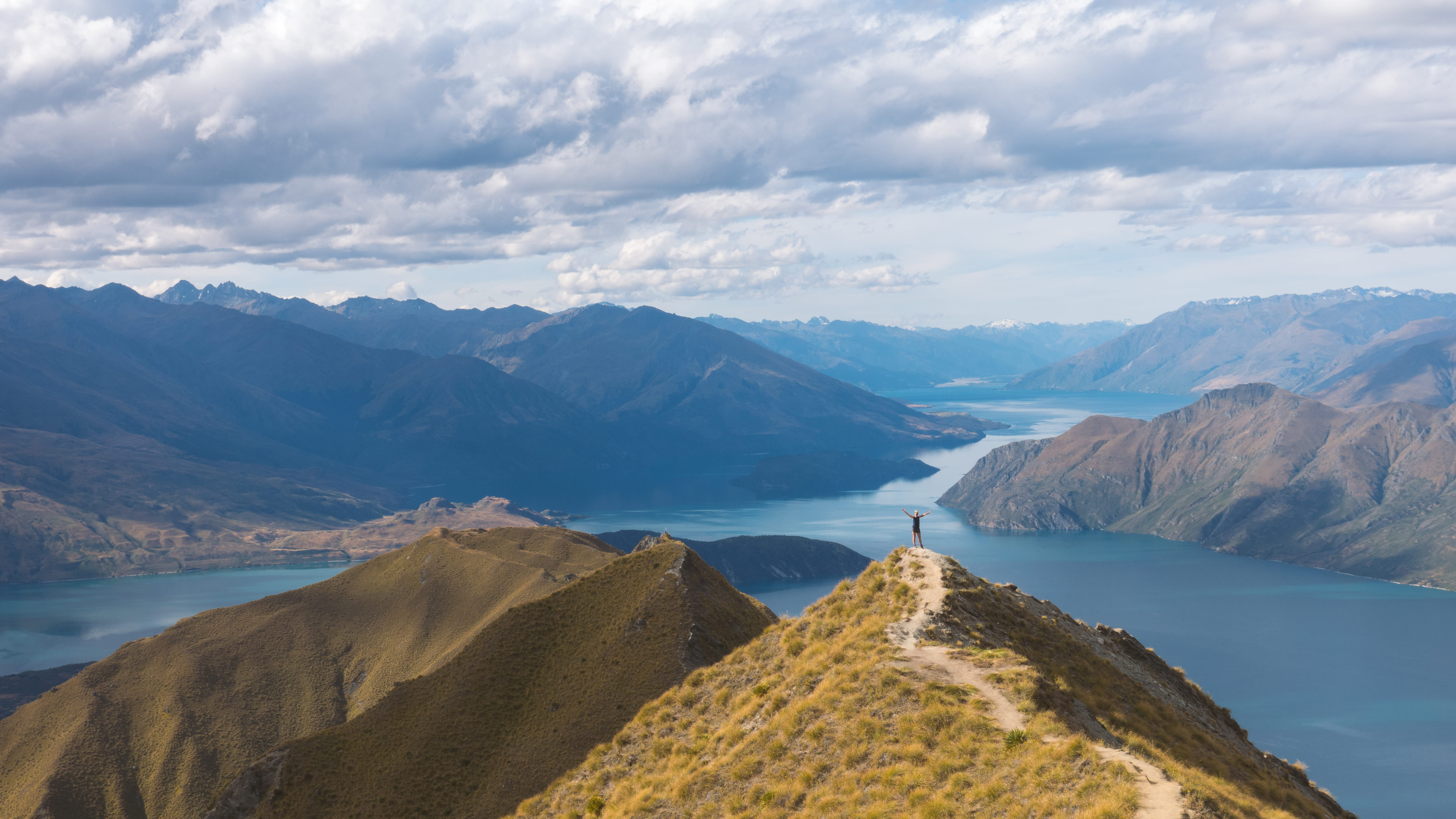 landscape, new zealand, ice, glacier, outdoors, water, snow, emotion, nature, sky, mountain peak, hike, roys peak, day, remote, idyllic, summer time, environment, HD Wallpaper