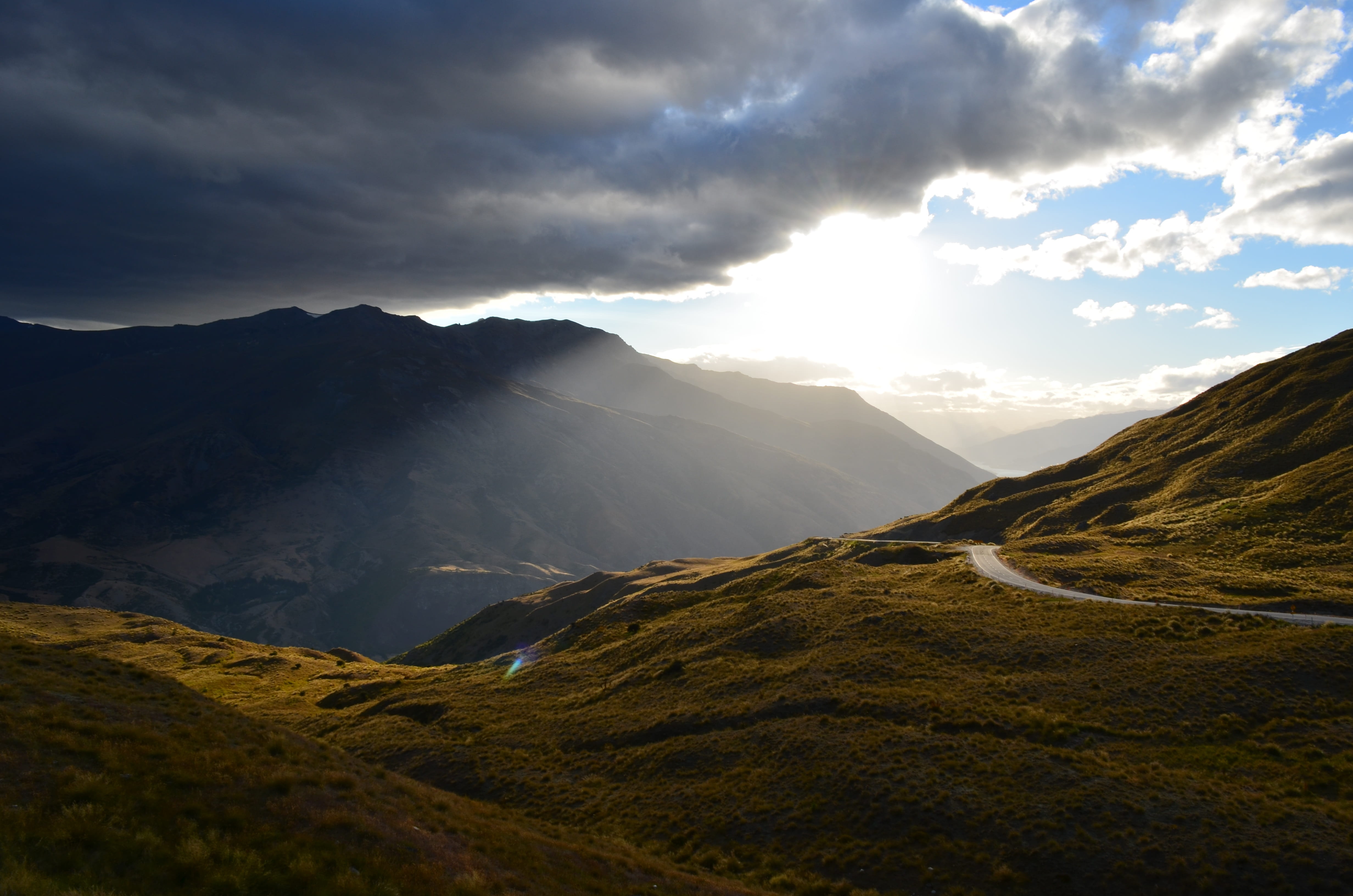 tranquil scene, no people, mountain ridge, sunset, land, mountain range, environment, landscape, 4K, beauty in nature, cloud - sky, sky, scenics - nature, HD Wallpaper