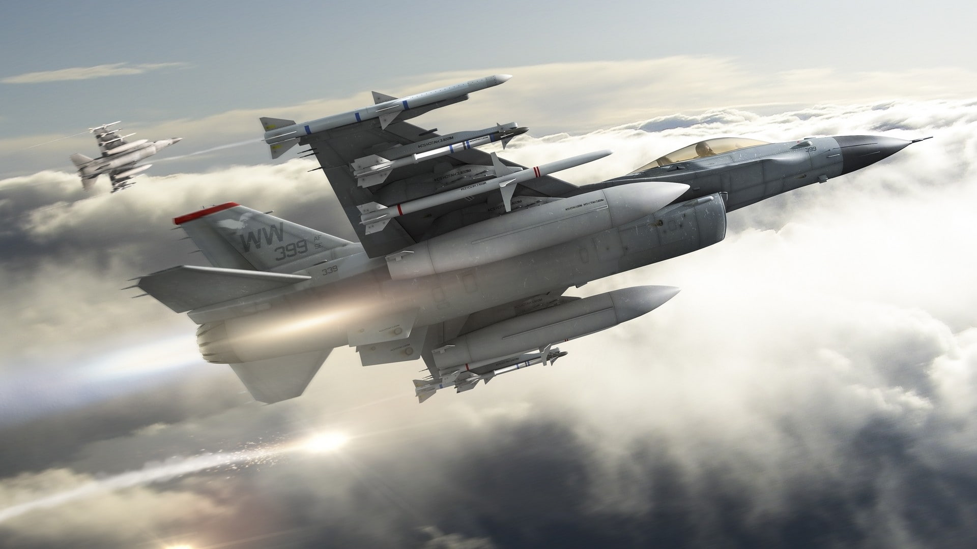 aircraft, artwork, vehicle, 1080P, military aircraft, HD Wallpaper