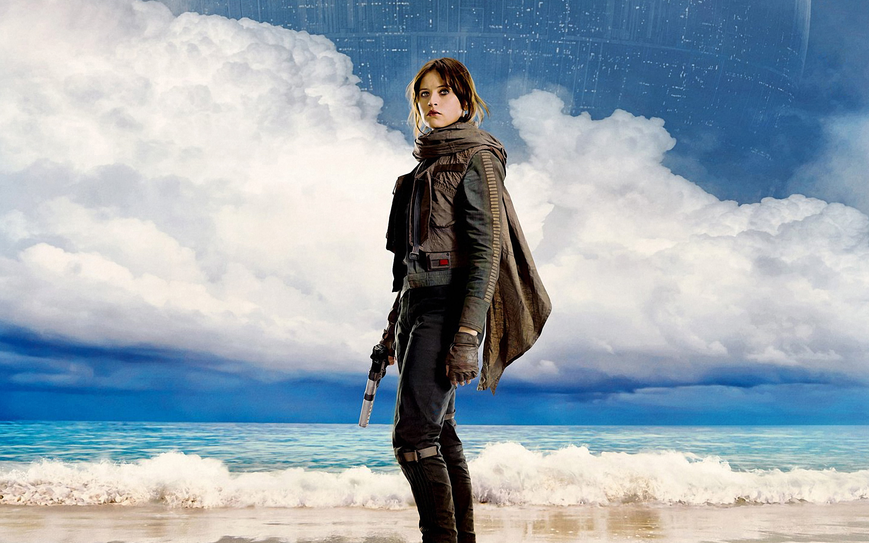 Jyn, warm clothing, Felicity, nature, sky, beauty in nature, women, Jones, leisure activity, lifestyles, Erso, real people, cloud - sky, standing, clothing, HD Wallpaper