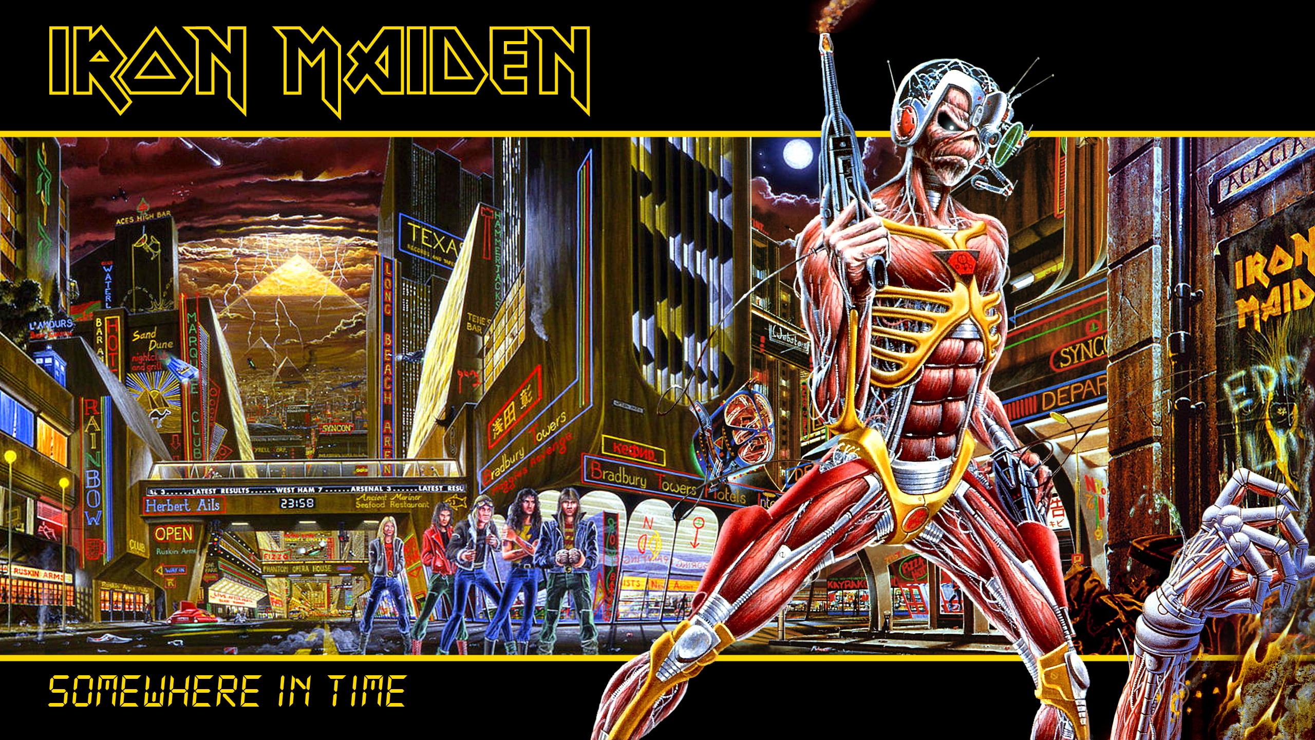 metal, eddie, sci, maiden, sci fi, 2K, iron, heavy, futuristic, HD Wallpaper